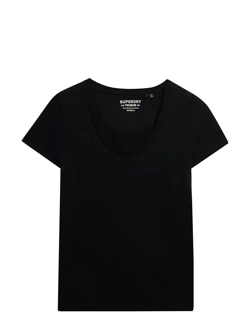 Superdry - STUDIOS SCOOP NECK TEE - t-shirts - black - 1