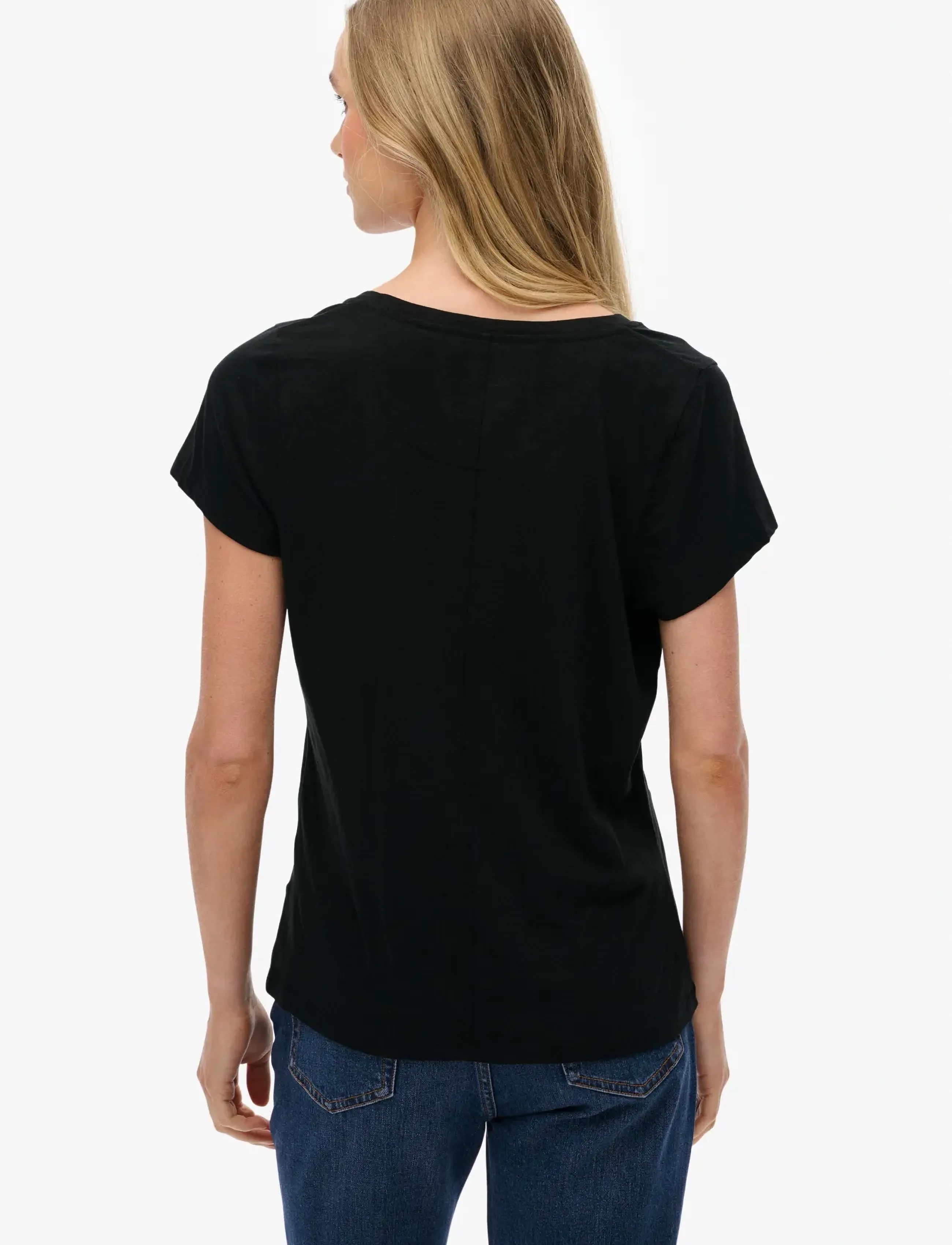 Superdry - STUDIOS SCOOP NECK TEE - mažiausios kainos - black - 2