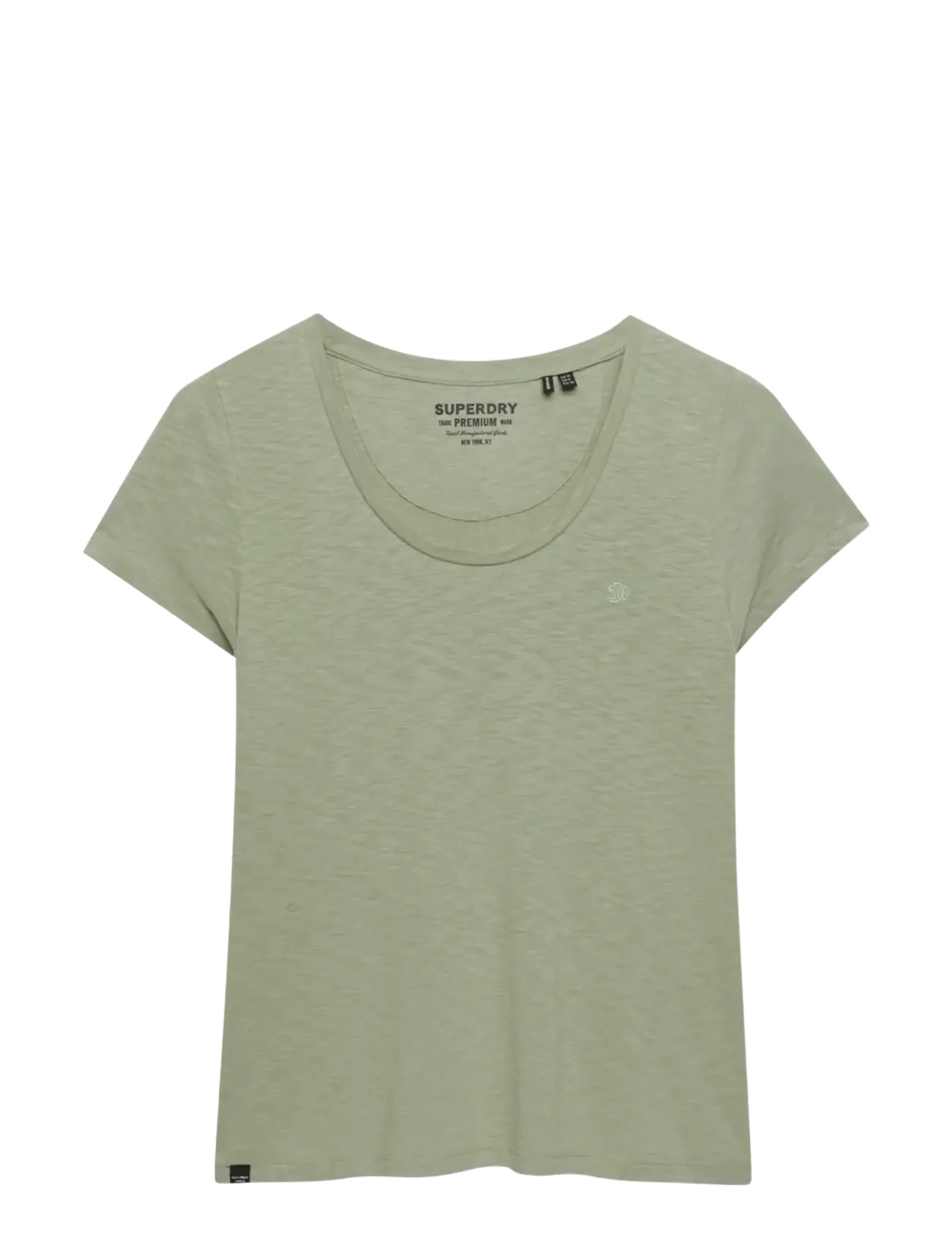 SUPERDRY Studios Scoop Neck Tee Khaki - 8 - Damen