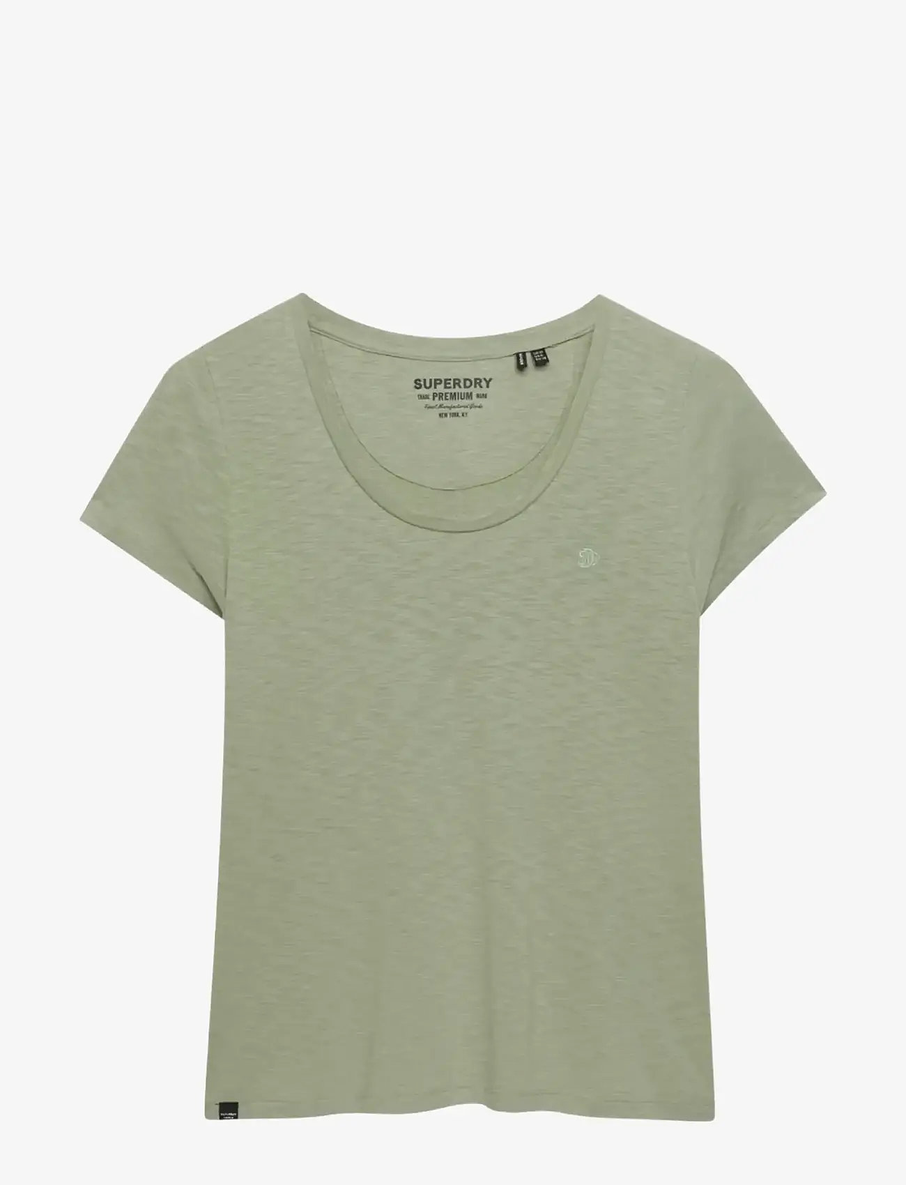 Superdry - STUDIOS SCOOP NECK TEE - t-shirts - dusty sage - 1