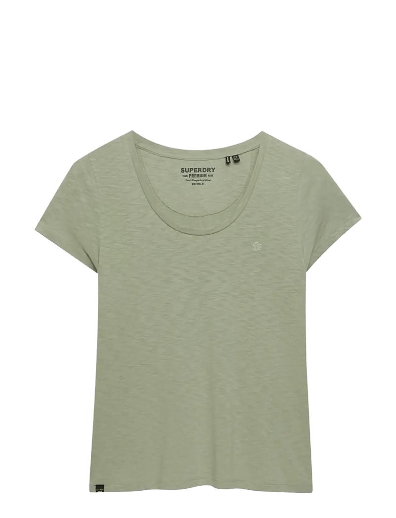 Superdry - STUDIOS SCOOP NECK TEE - t-shirts - dusty sage - 1