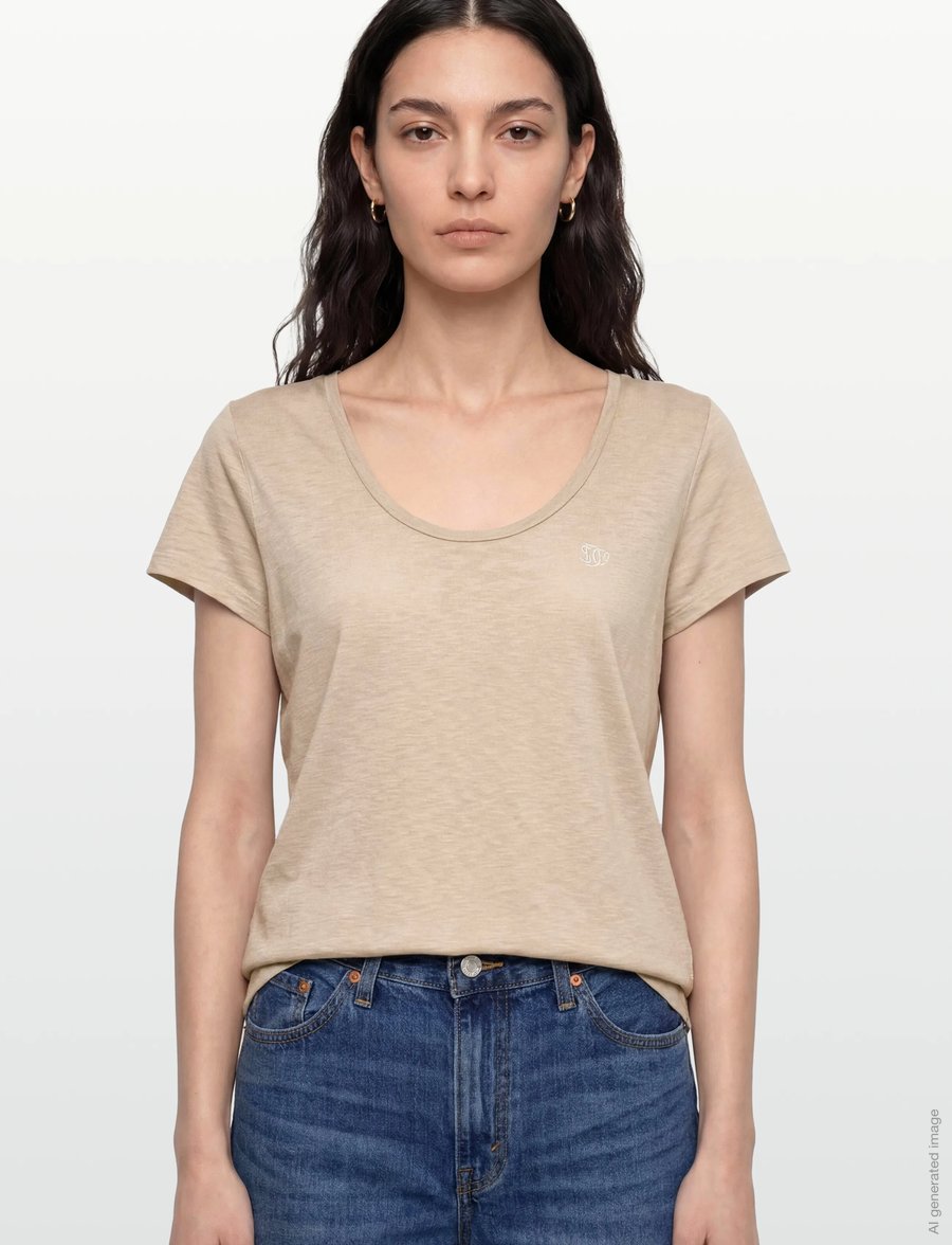 Superdry - STUDIOS SCOOP NECK TEE - t-shirts - feather grey - 3