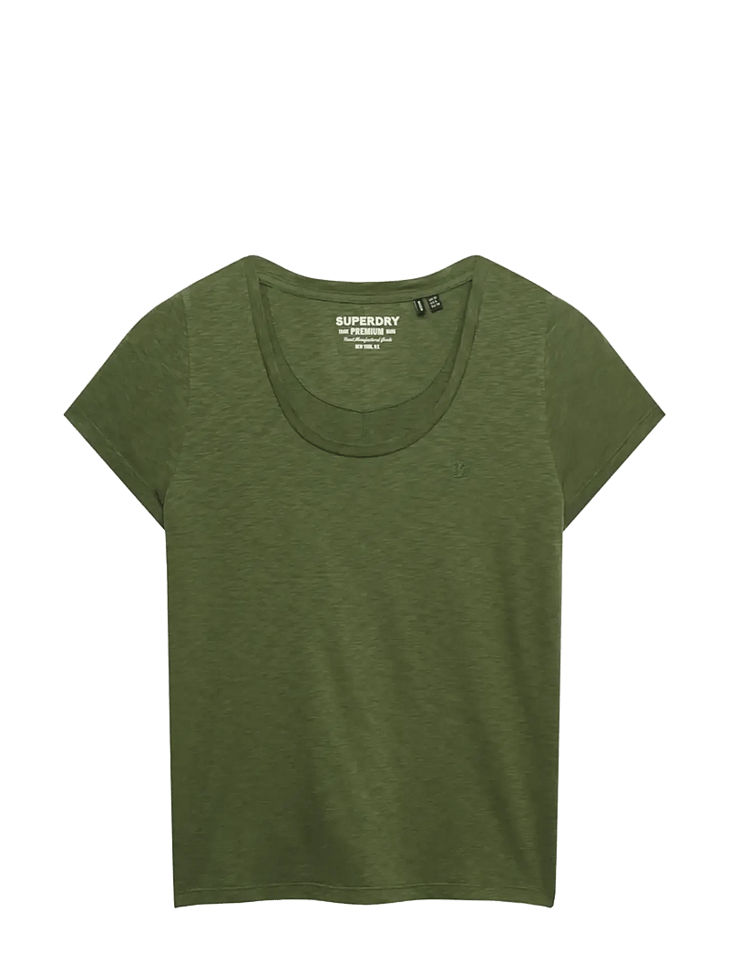 Superdry - STUDIOS SCOOP NECK TEE - t-shirts - four leaf clover - 1