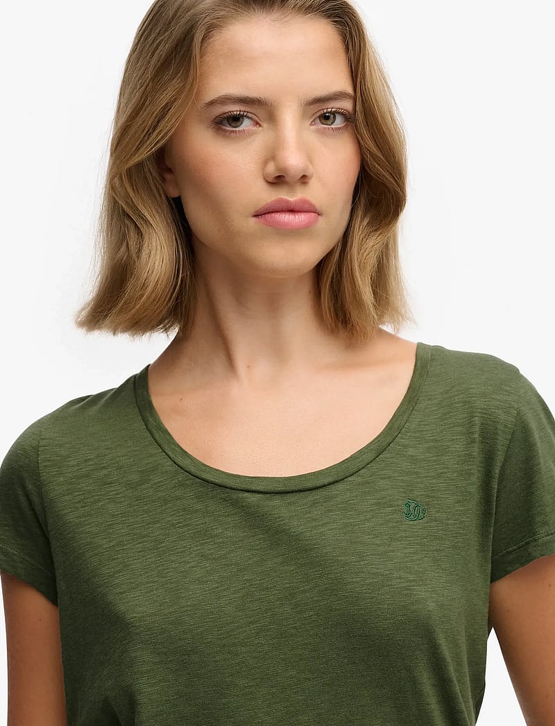 Superdry - STUDIOS SCOOP NECK TEE - t-shirts - four leaf clover - 5