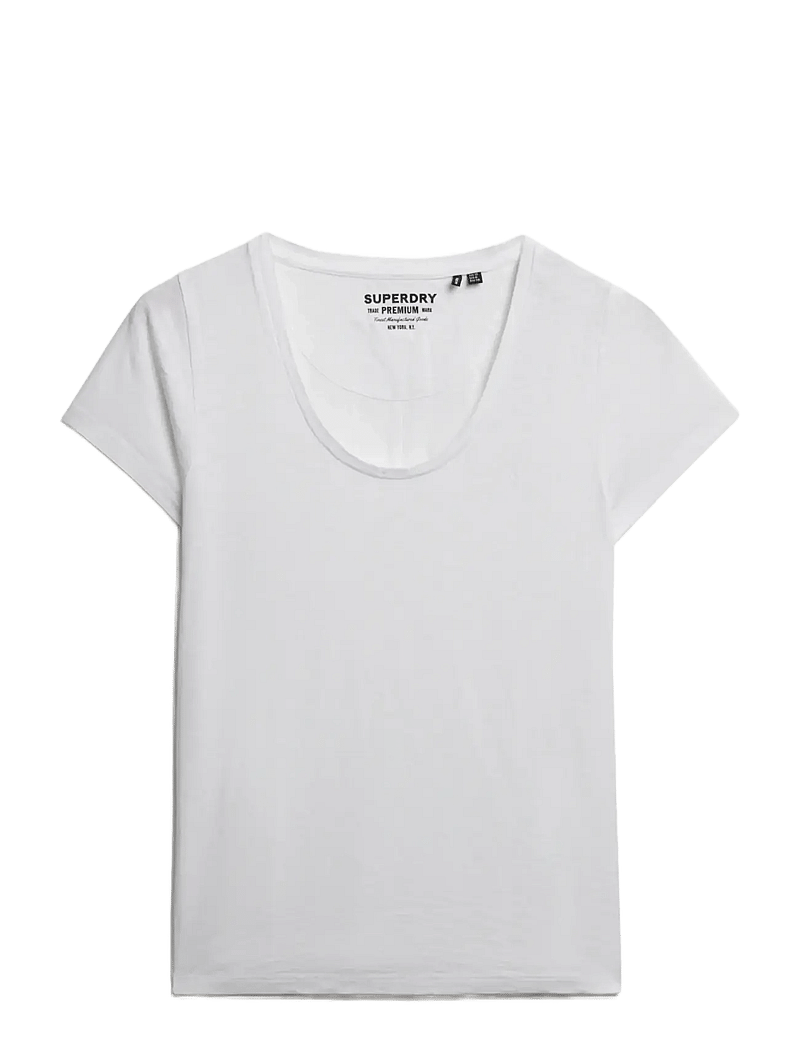 Superdry - STUDIOS SCOOP NECK TEE - t-shirts - optic - 1