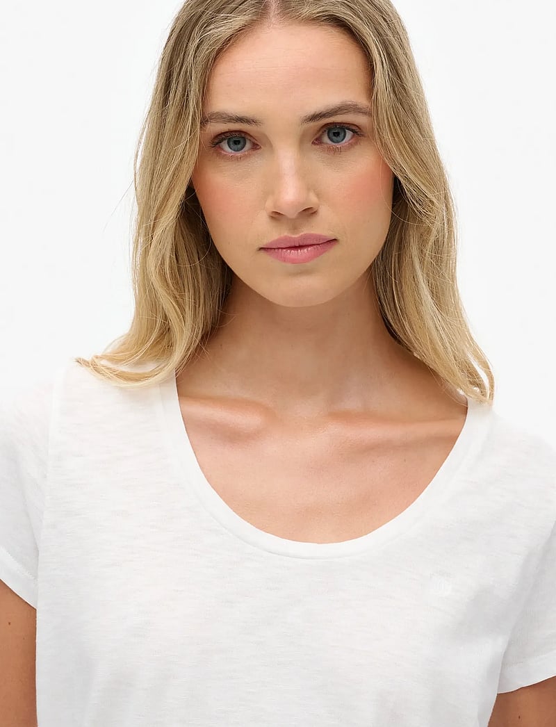 Superdry - STUDIOS SCOOP NECK TEE - t-shirts - optic - 2