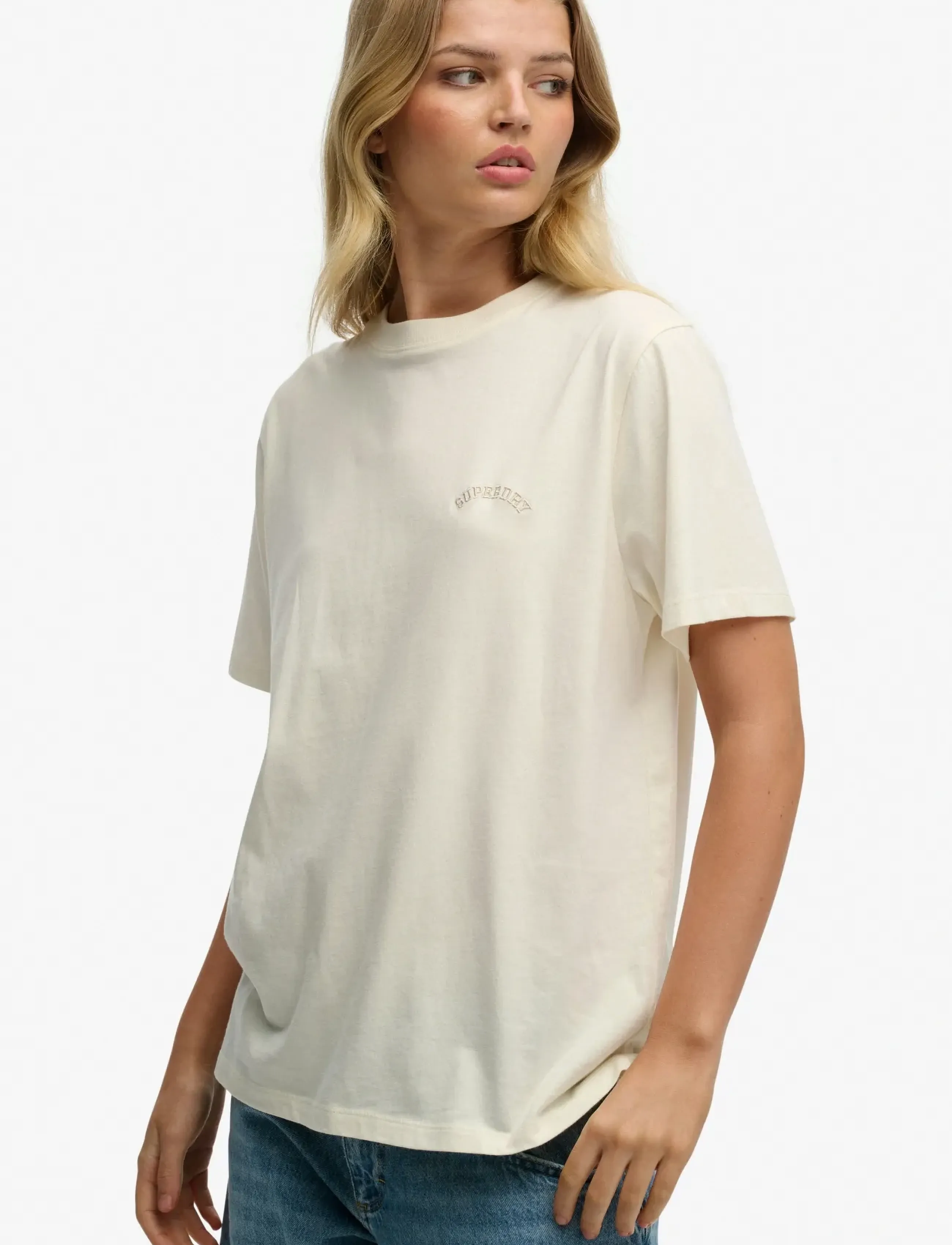 Superdry - ESSENTIAL LOGO LOOSE TEE - t-shirts - desert bone off white - 3