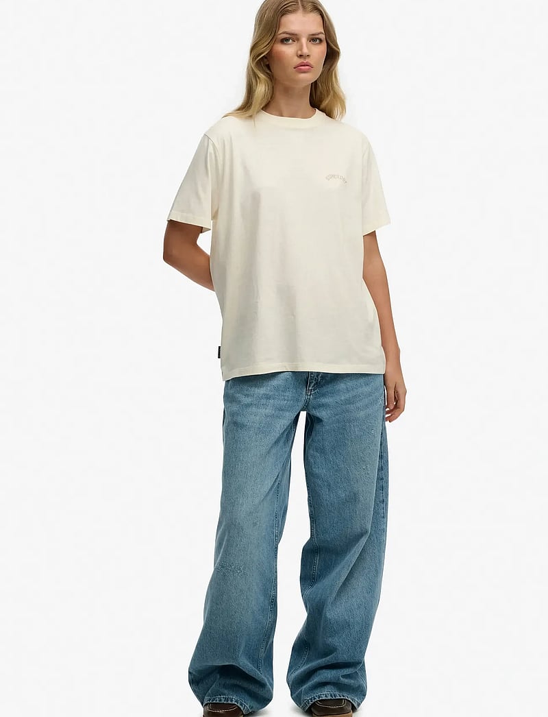Superdry - ESSENTIAL LOGO LOOSE TEE - t-shirts - desert bone off white - 4