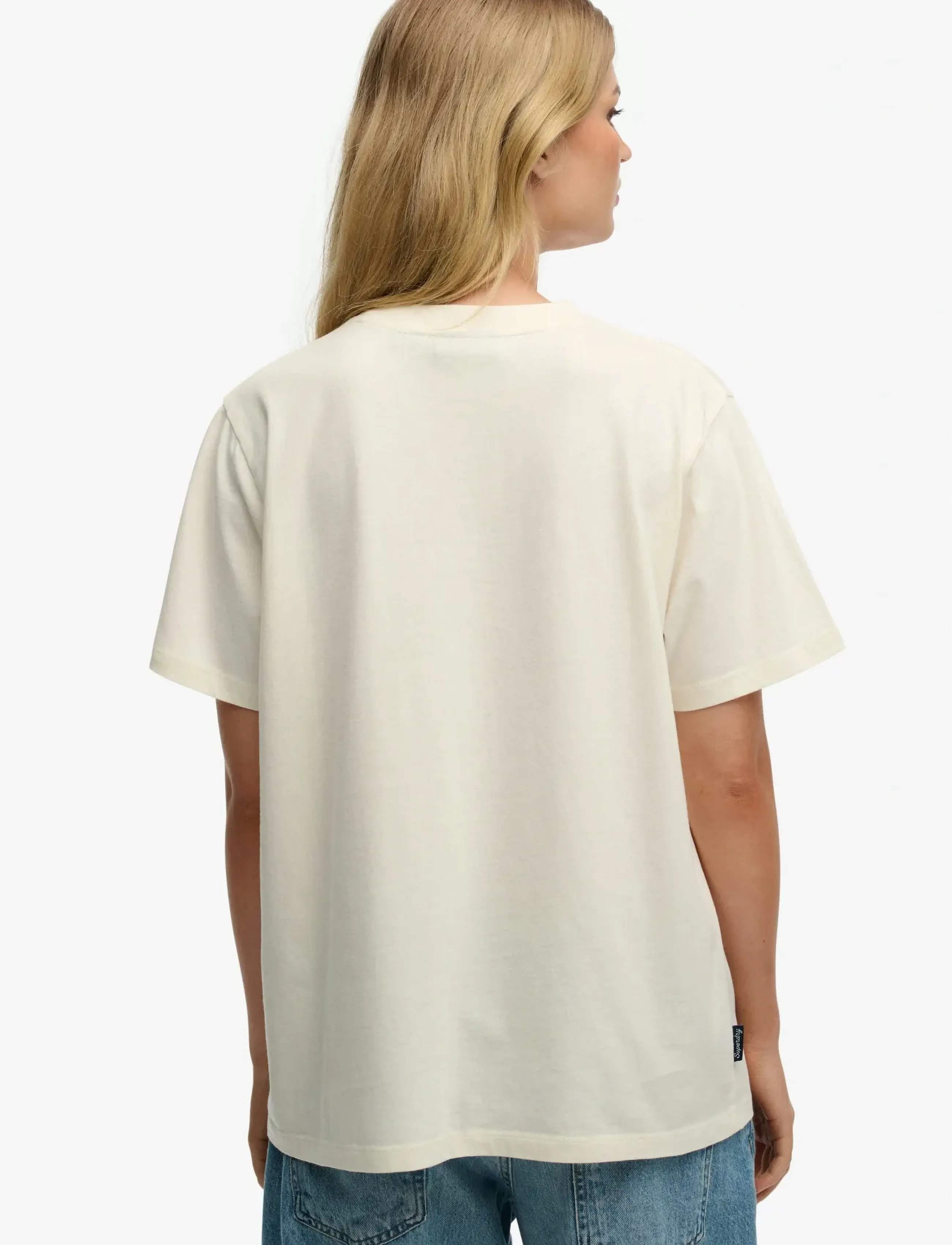 Superdry - ESSENTIAL LOGO LOOSE TEE - t-shirts - desert bone off white - 5