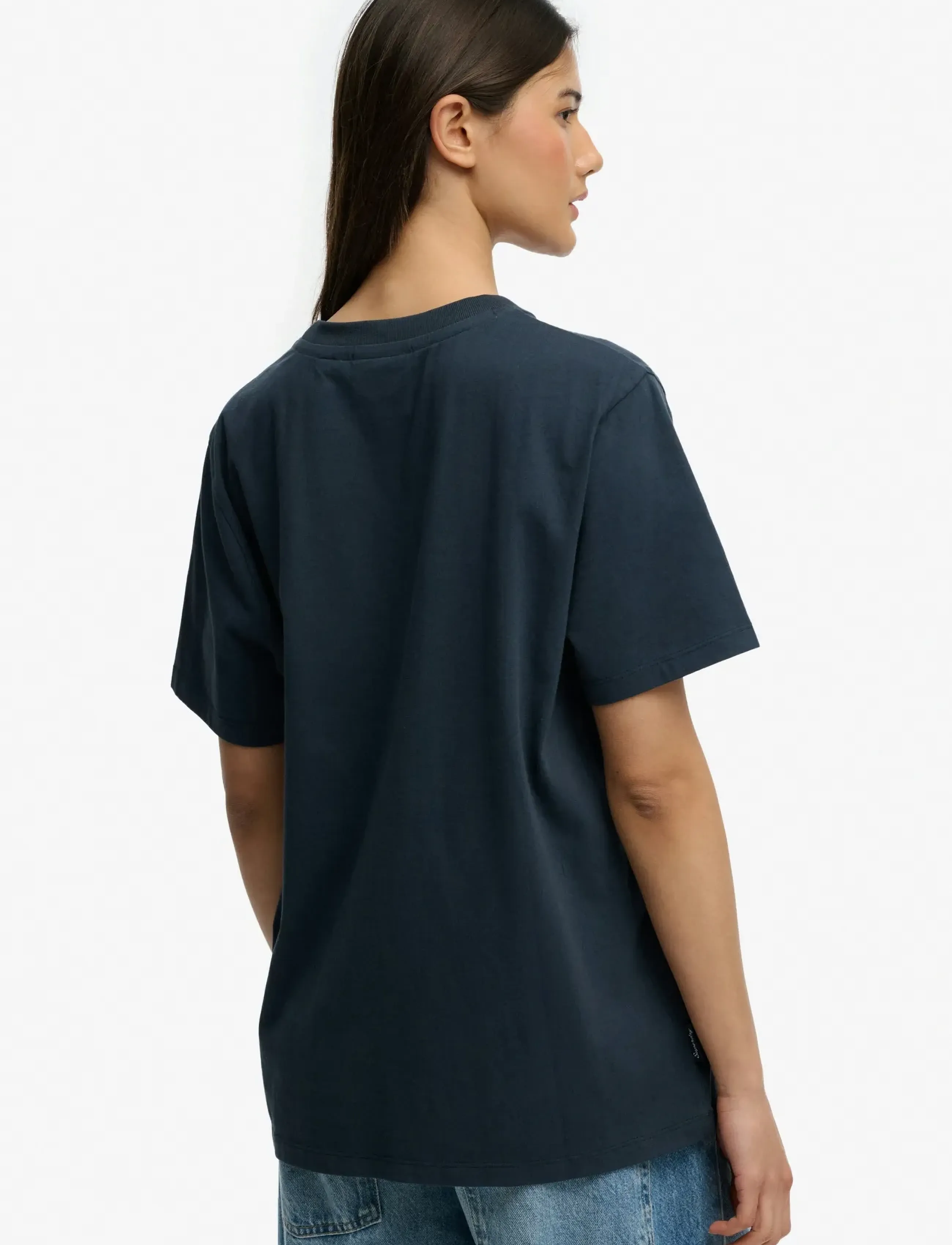 Superdry - ESSENTIAL LOGO LOOSE TEE - t-särgid - eclipse navy - 4