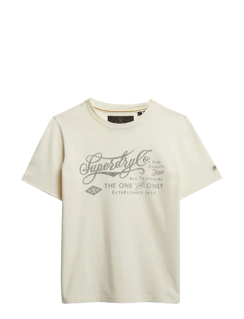 Superdry - INDUSTRY WORKER RLXD TEE - t-shirts - cream - 1