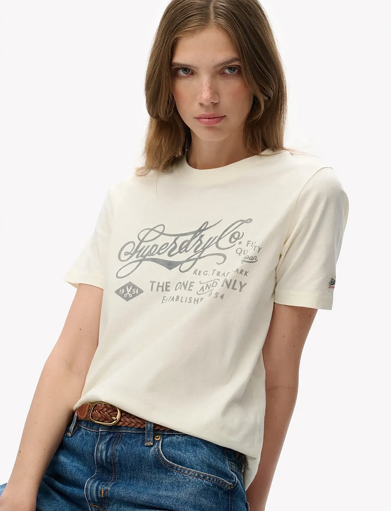 Superdry - INDUSTRY WORKER RLXD TEE - t-shirts - cream - 3