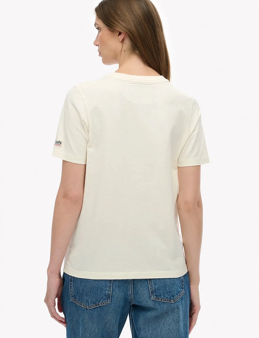 Superdry - INDUSTRY WORKER RLXD TEE - t-särgid - cream - 5