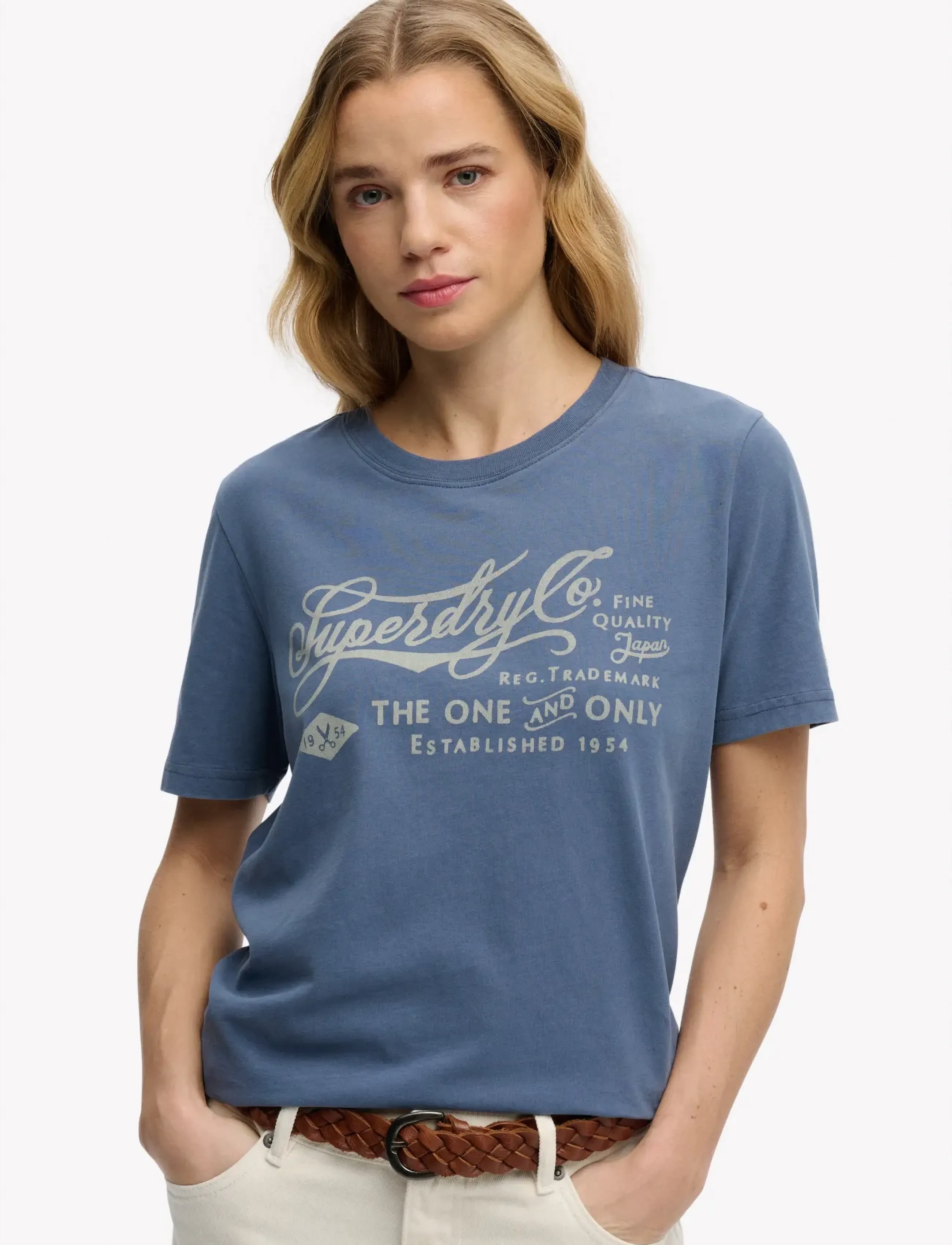 Superdry INDUSTRY WORKER RLXD TEE - T-shirts & Toppar - VINTAGE INDIGO / blue