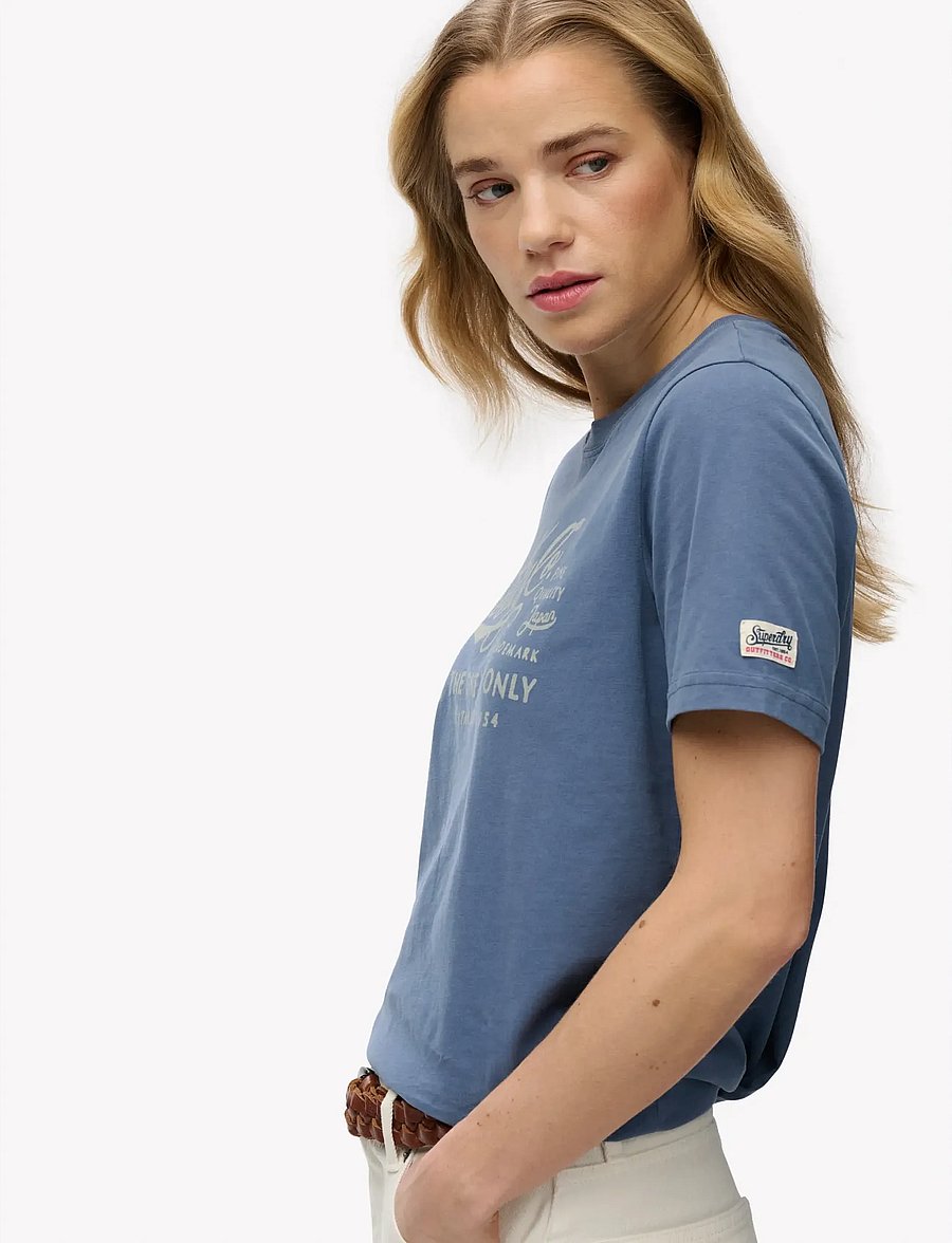 Superdry - INDUSTRY WORKER RLXD TEE - t-shirts - vintage indigo - 4