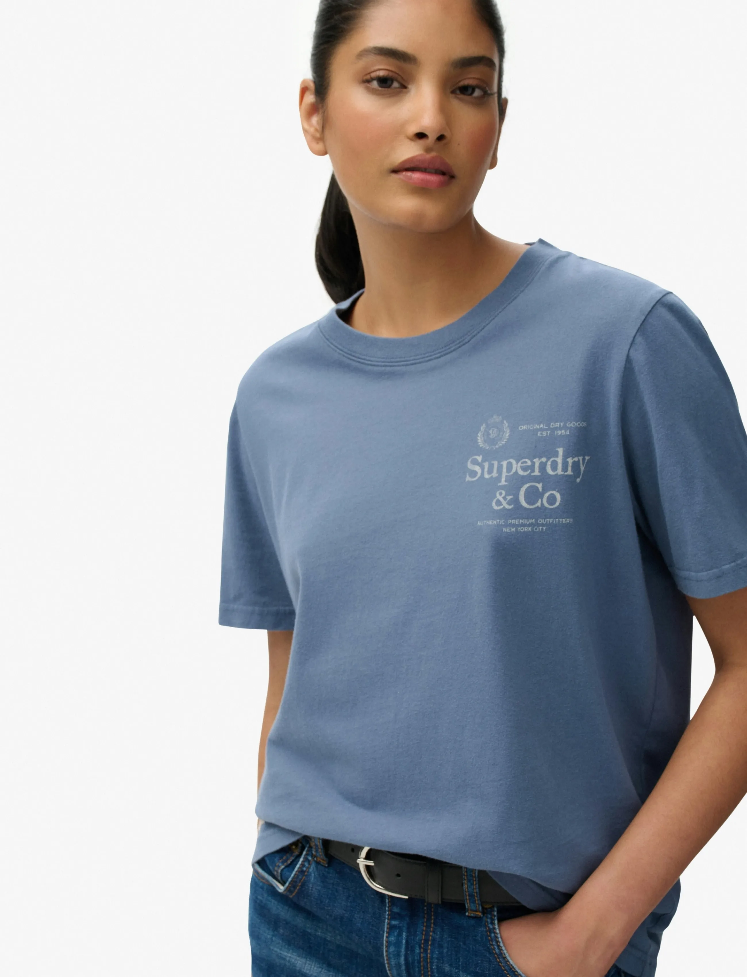 Superdry - LUXE CASUAL RLXD TEE - t-shirts - vintage indigo - 4