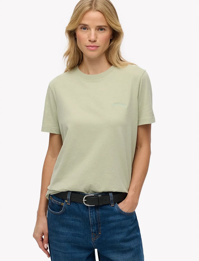 Superdry - ESSENTIAL LOGO EMB TEE - t-shirts - dusty sage - 0