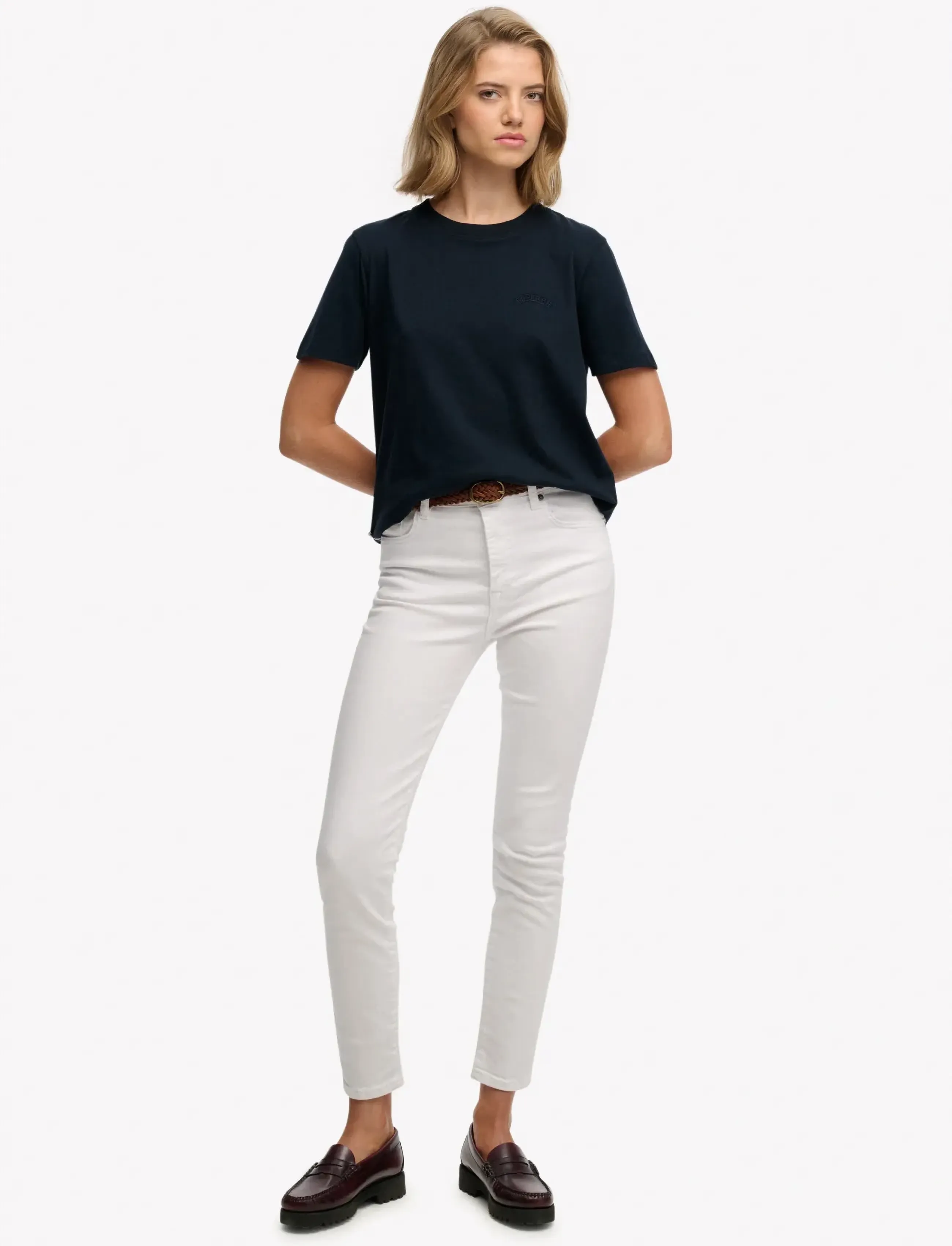 Superdry - ESSENTIAL LOGO EMB TEE - t-särgid - eclipse navy - 4