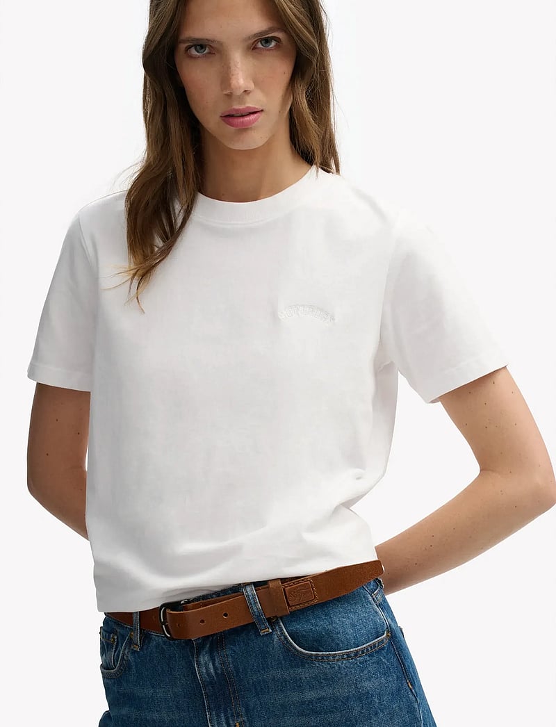 Superdry - ESSENTIAL LOGO EMB TEE - t-shirts - optic - 4