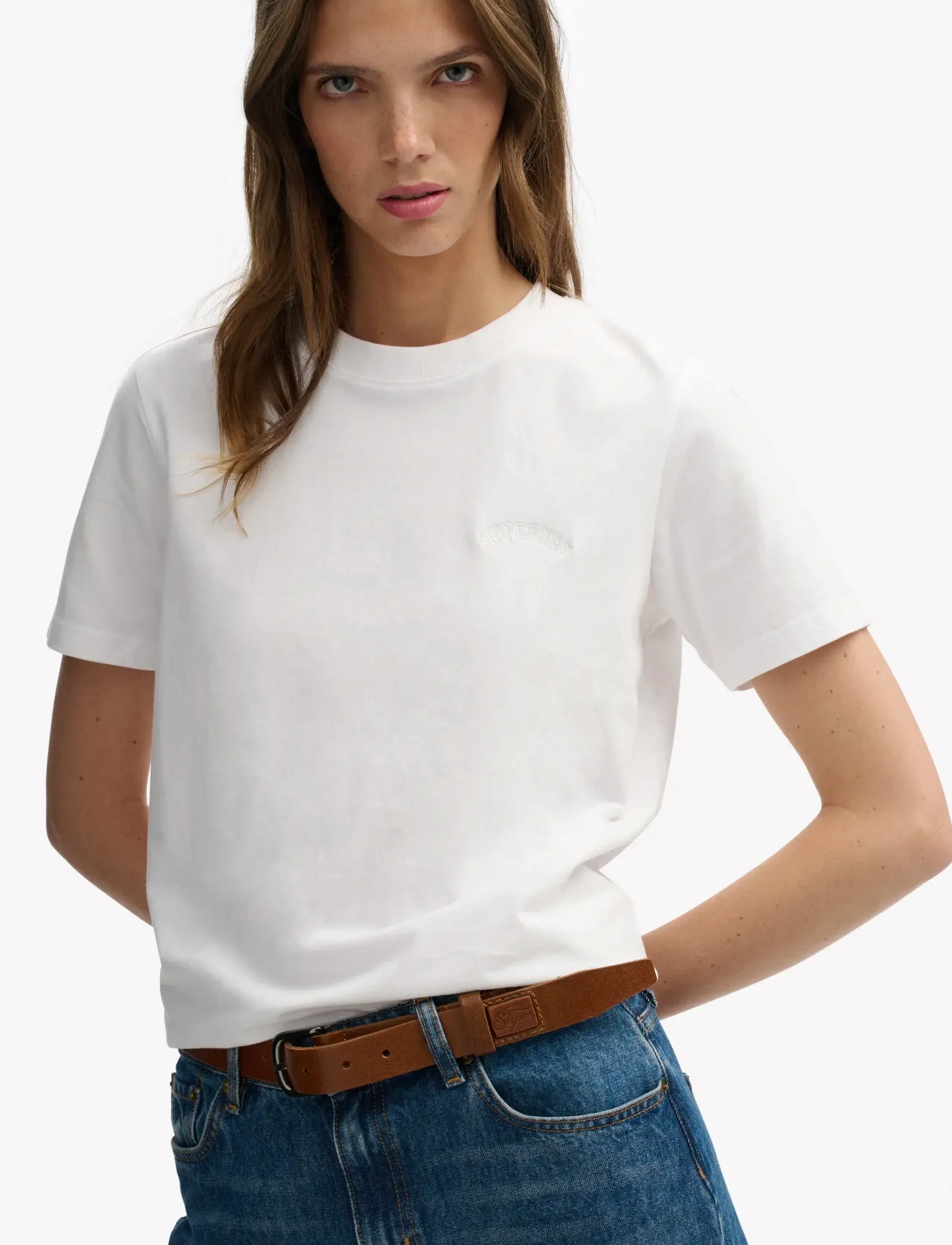 Superdry - ESSENTIAL LOGO EMB TEE - t-shirts - optic - 4