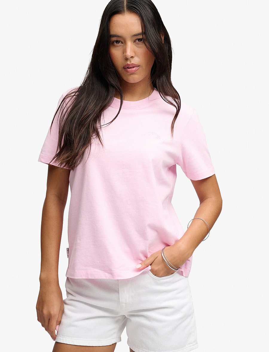 Superdry - ESSENTIAL LOGO EMB TEE - t-shirts - pink lady - 0
