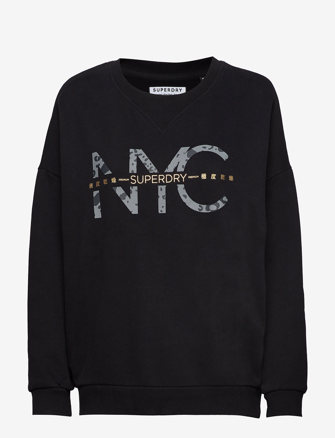 Superdry - JADE SLOUCHY CREW - black - 0