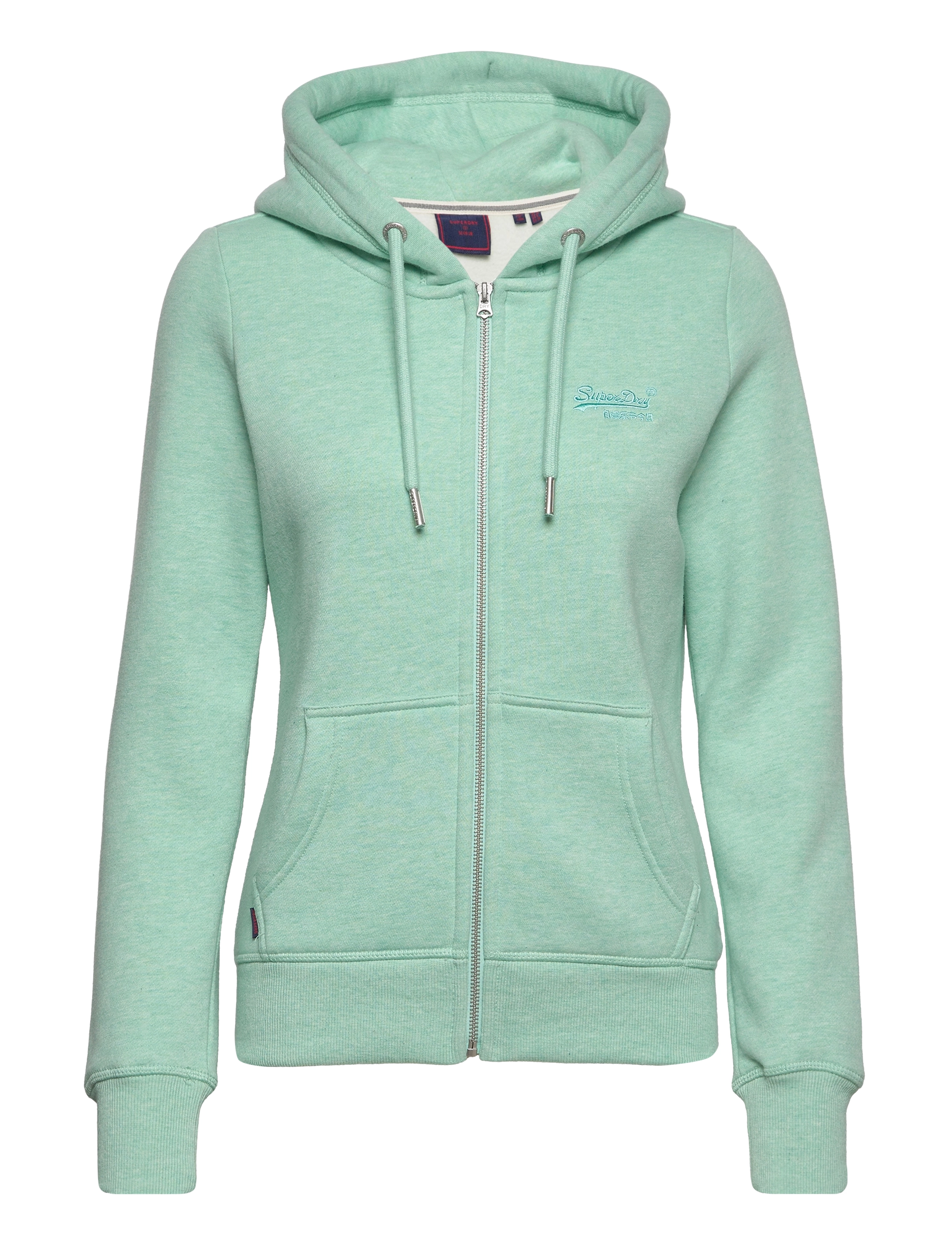 Superdry - VINTAGE LOGO EMB ZIPHOOD - minted marl - 0