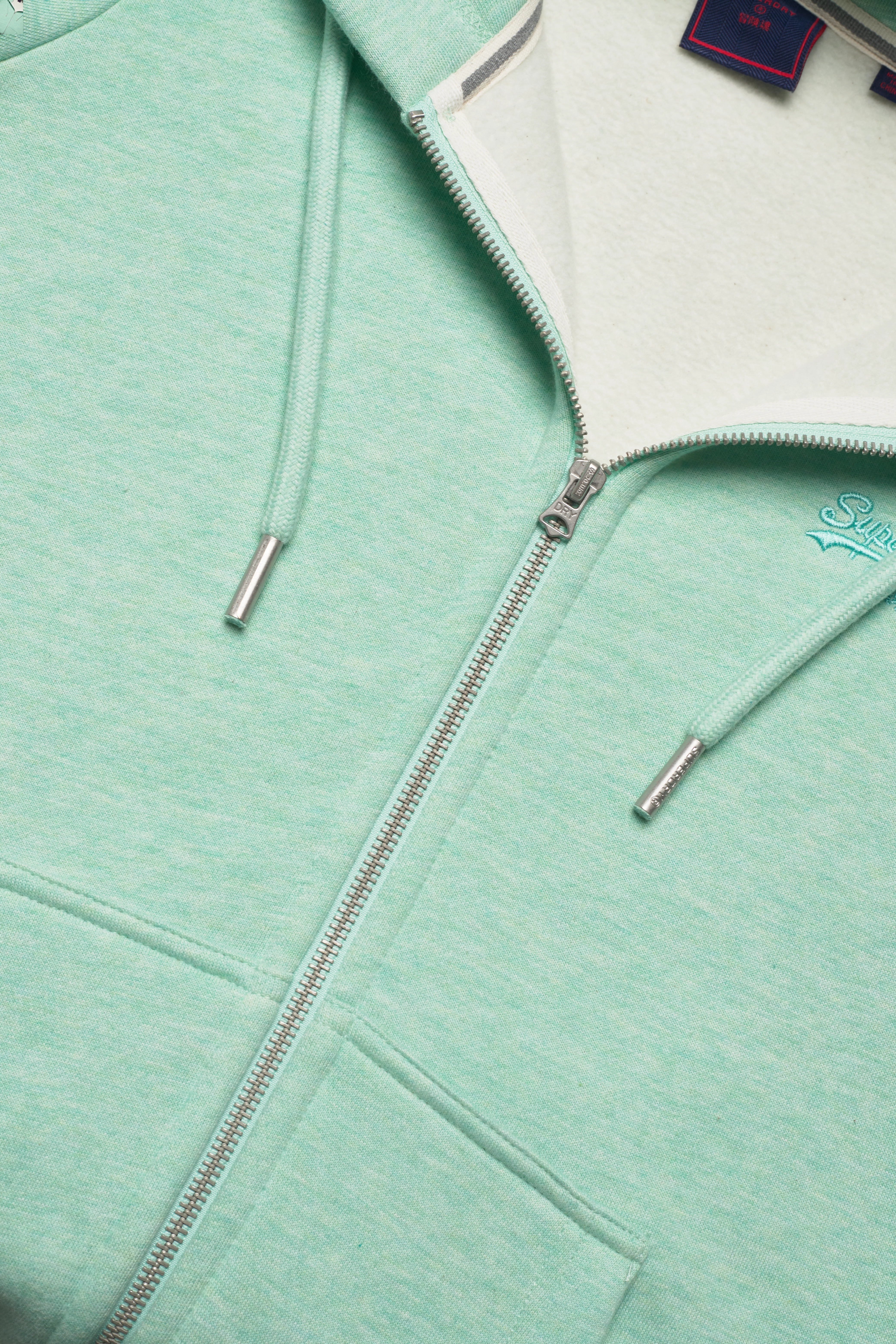 Superdry - VINTAGE LOGO EMB ZIPHOOD - minted marl - 5