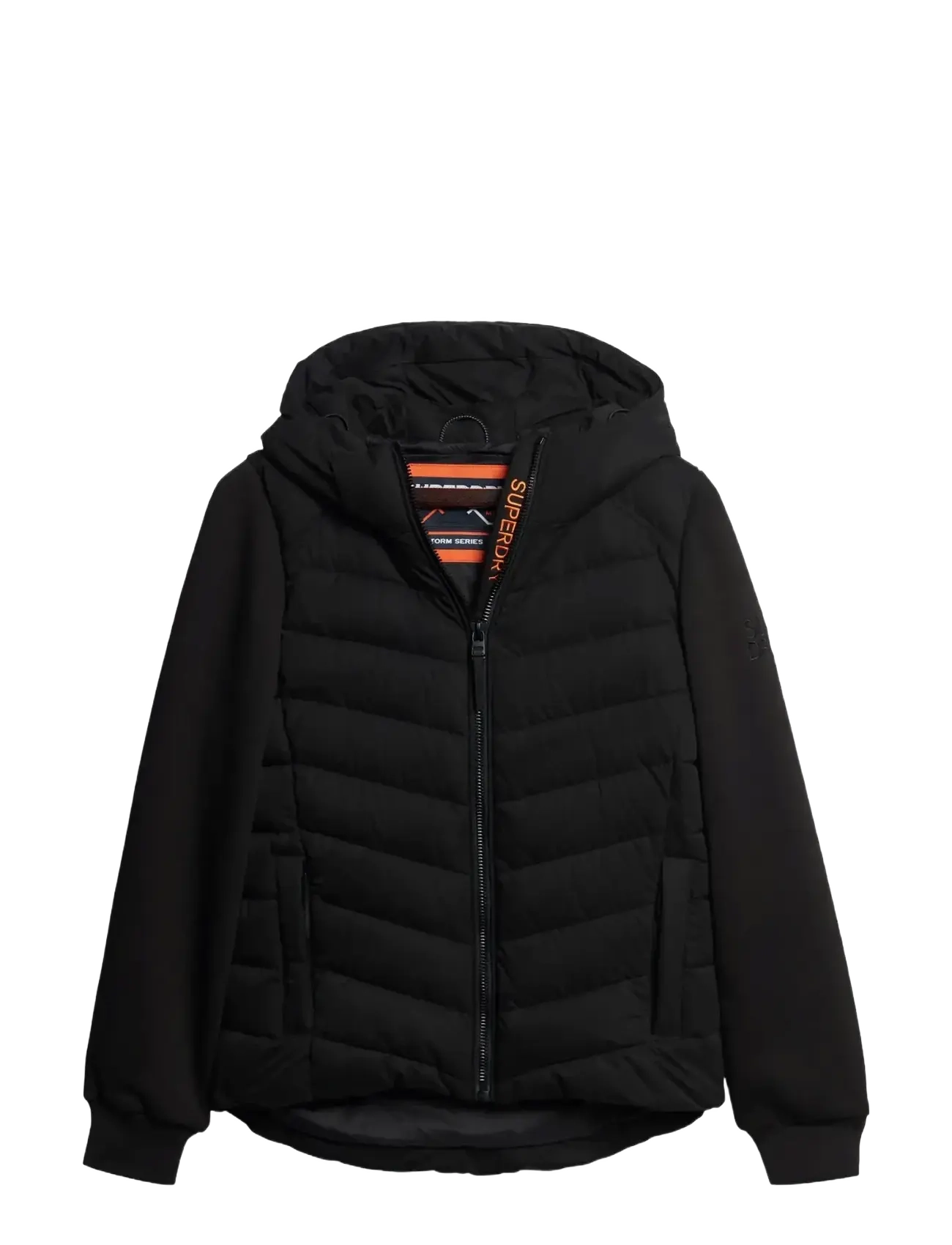 Superdry HOOD STORM HYBRID PADDED JKT - Gefütterte & Daunenjacken - BLACK / black