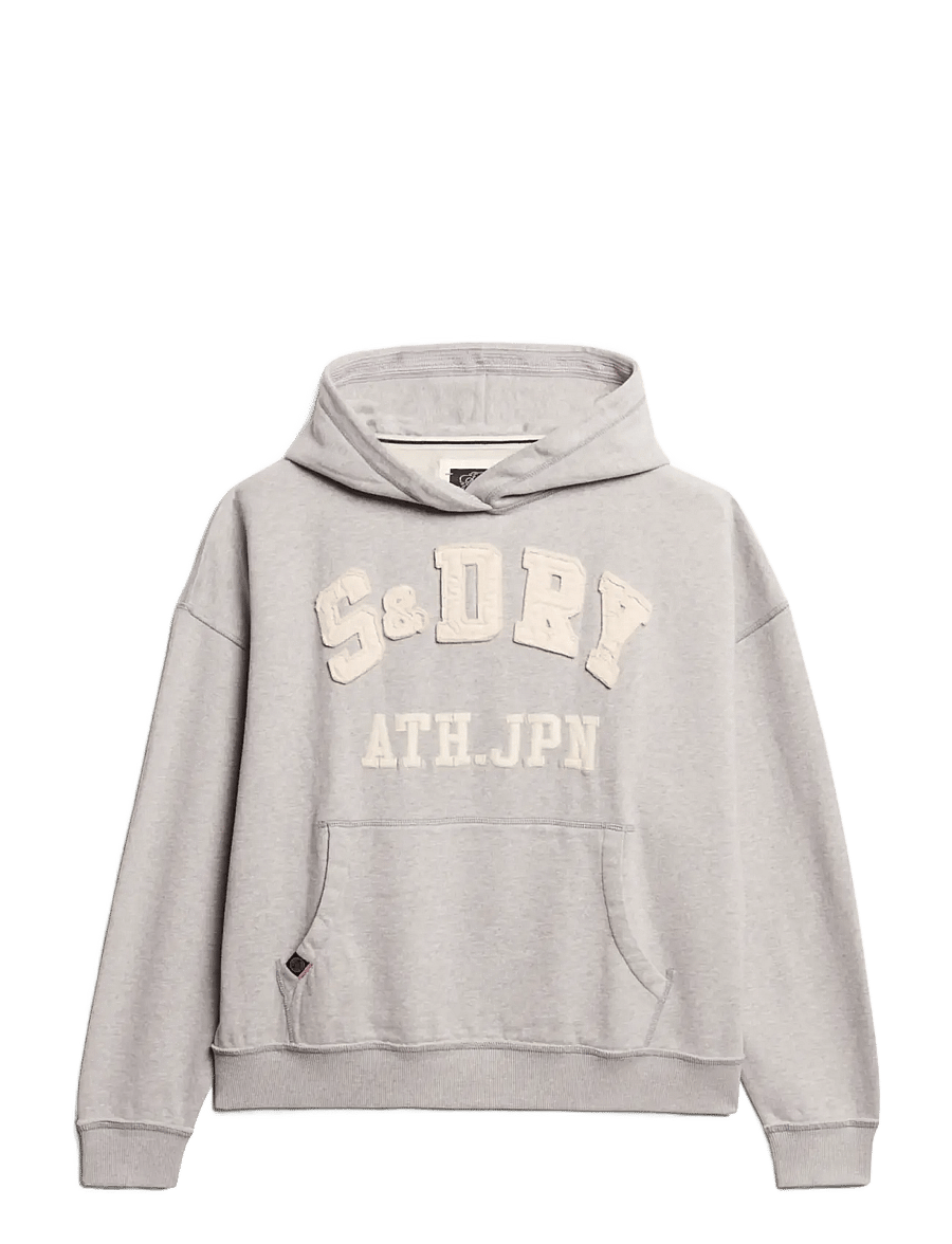 Superdry - ATHLETIC APPLIQ OVERSIZE HOOD - kapuzenpullover - grey marl - 1
