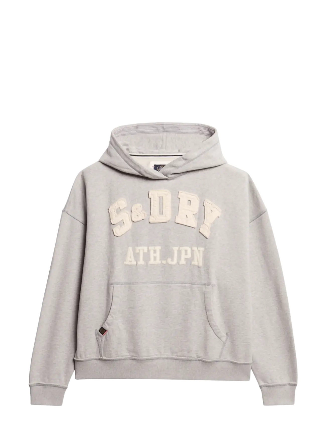 Superdry - ATHLETIC APPLIQ OVERSIZE HOOD - kapuzenpullover - grey marl - 2