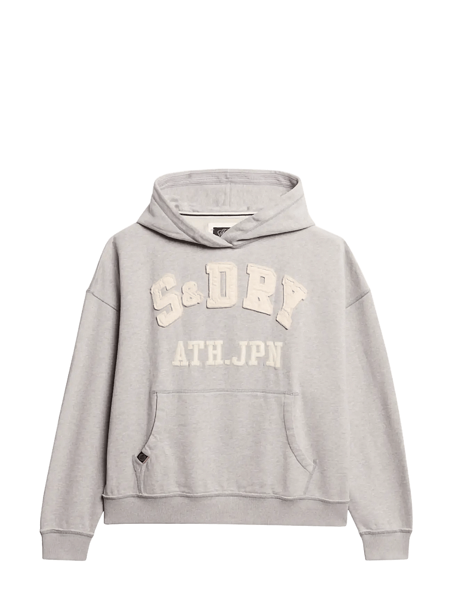 Superdry - ATHLETIC APPLIQ OVERSIZE HOOD - kapuzenpullover - grey marl - 2