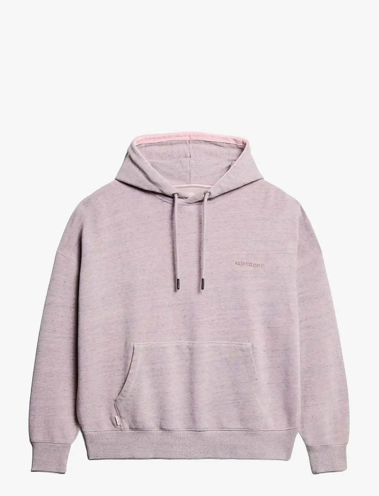 Superdry - ESSENTIAL LOGO OVERDYED HOODIE - hættetrøjer - powder pink - 1