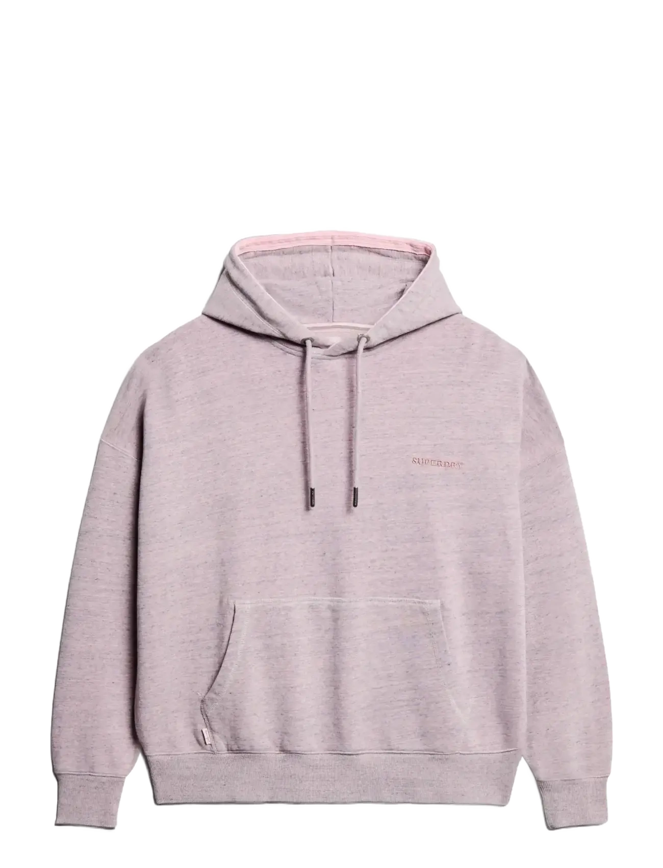 Superdry ESSENTIAL LOGO OVERDYED HOODIE - Tøj - POWDER PINK / pink/rose