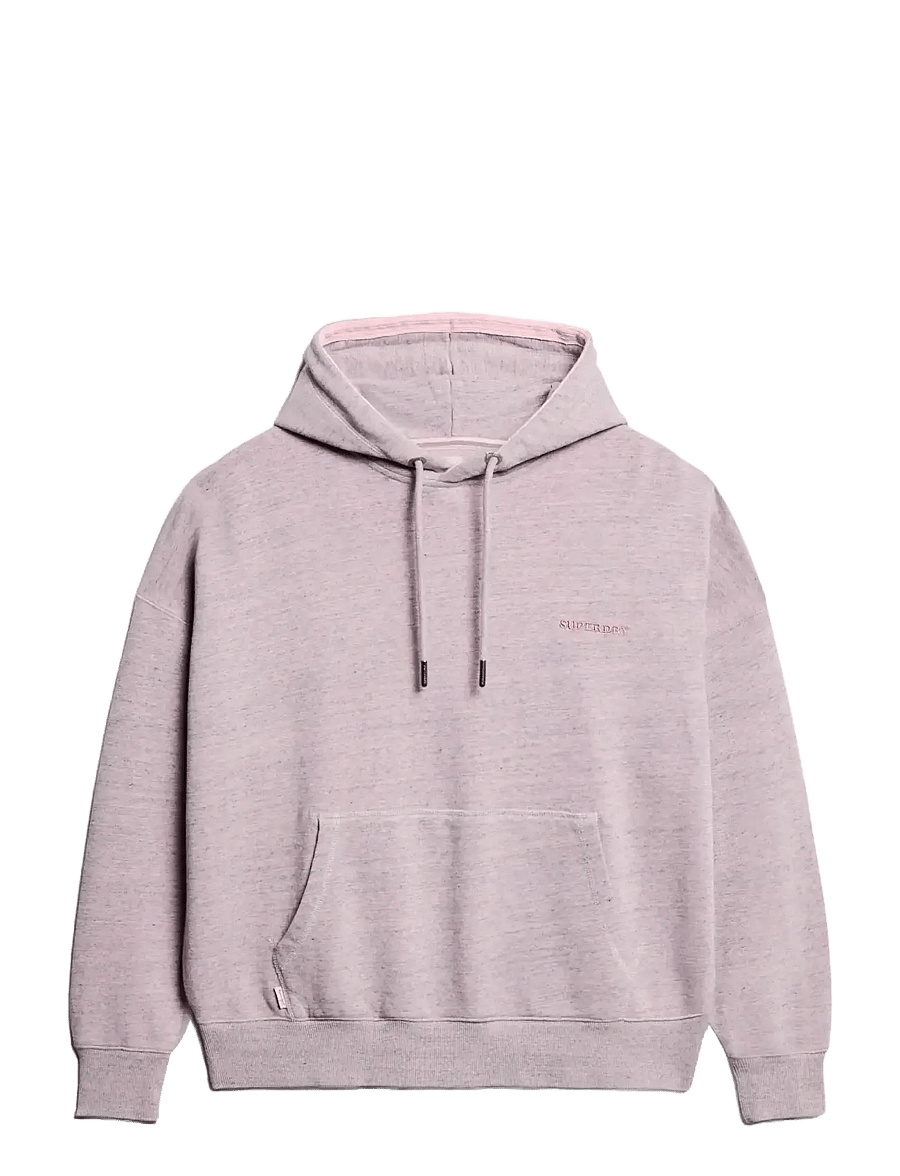 Superdry - ESSENTIAL LOGO OVERDYED HOODIE - hettupeysur - powder pink - 1