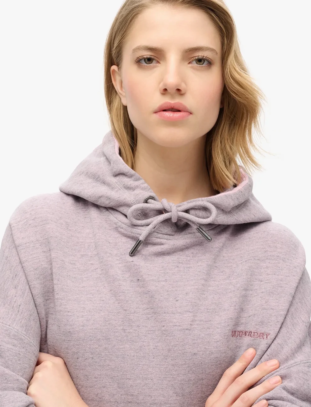 Superdry - ESSENTIAL LOGO OVERDYED HOODIE - hoodies - powder pink - 3