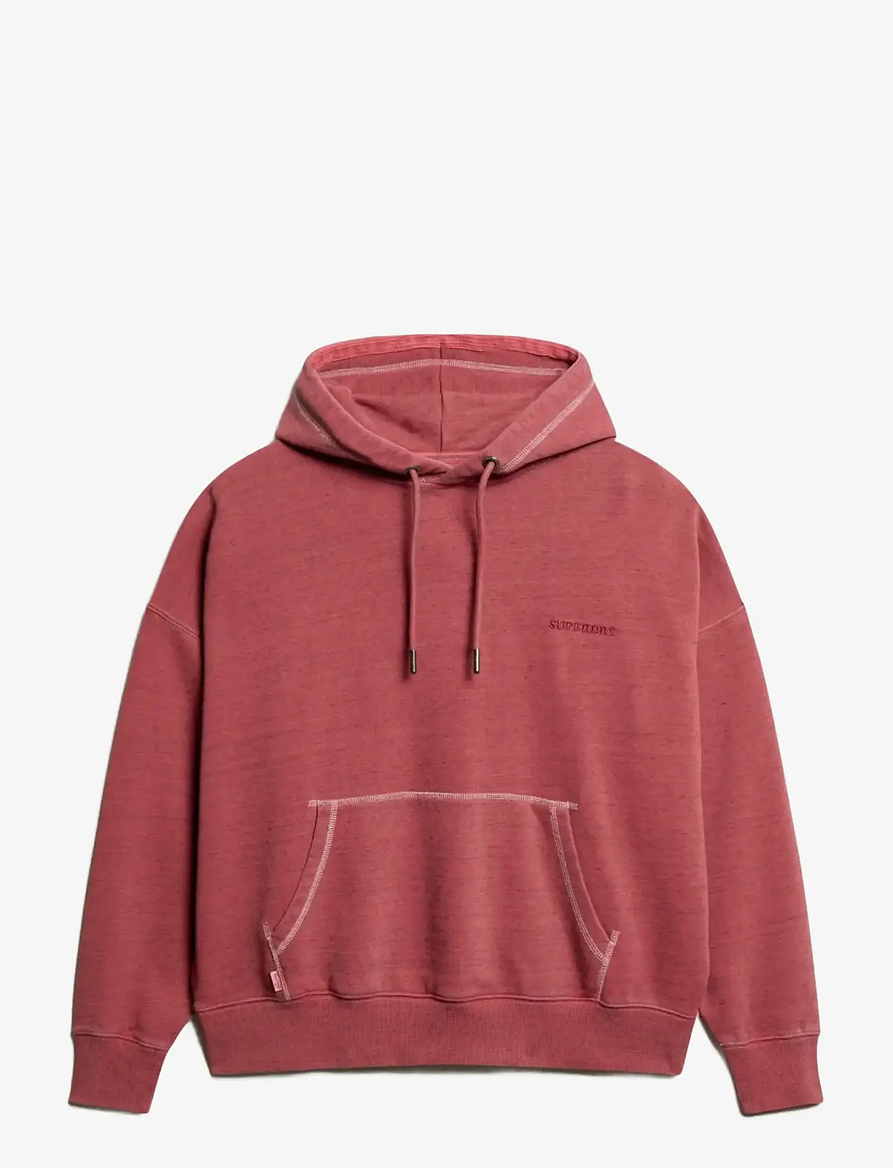Superdry - ESSENTIAL LOGO OVERDYED HOODIE - kapuutsiga dressipluusid - rich port - 1