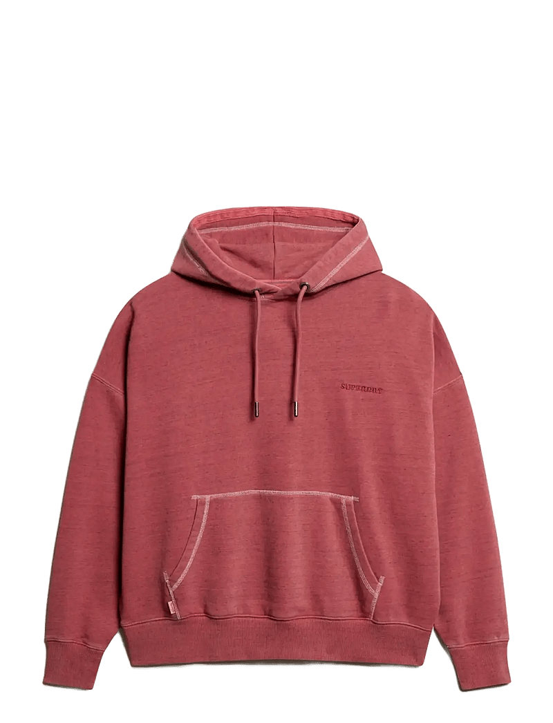 Superdry - ESSENTIAL LOGO OVERDYED HOODIE - kapuutsiga dressipluusid - rich port - 1