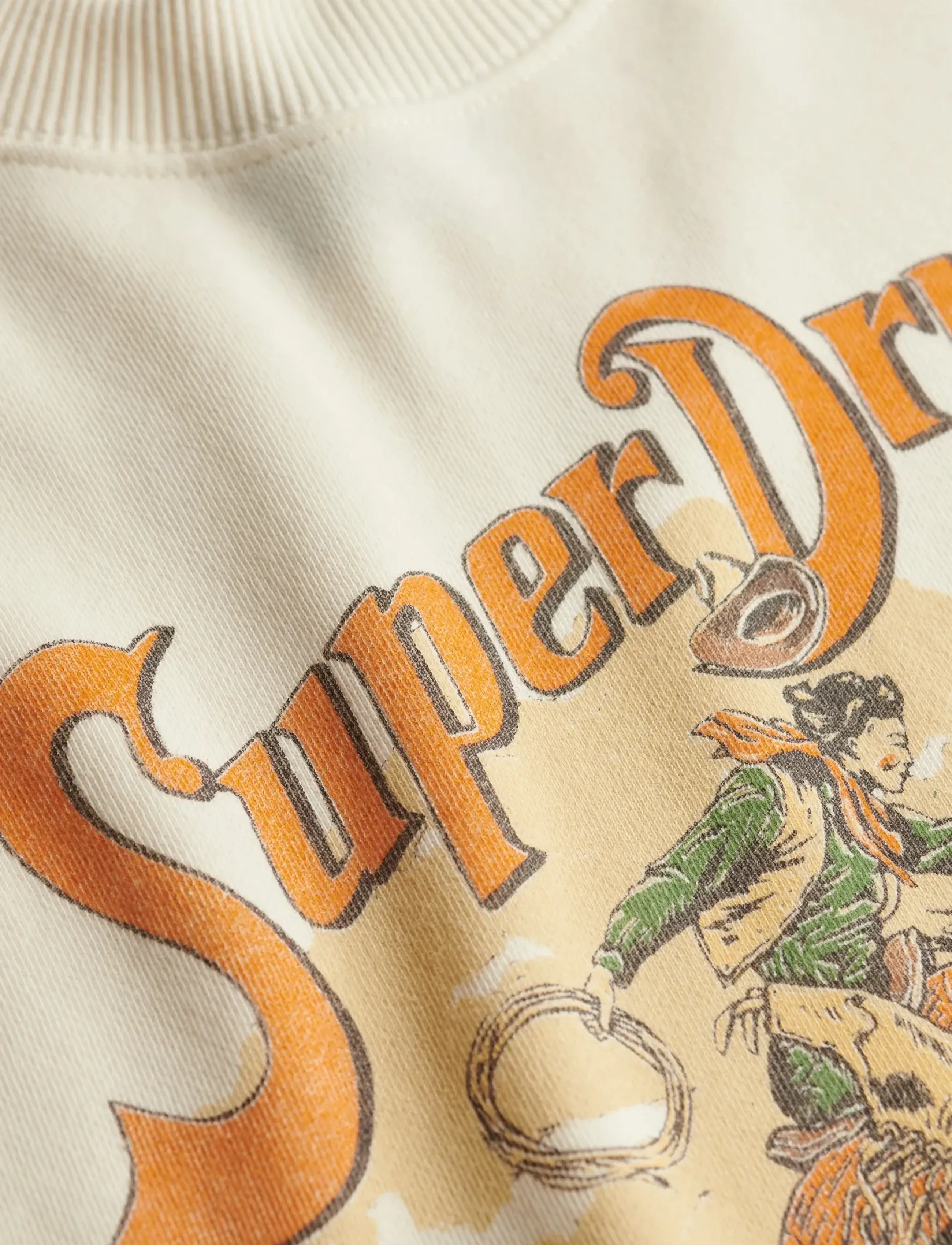 Superdry - SOUVENIR GRAPHIC LOOSE CREW - sweatshirts - cream - 5