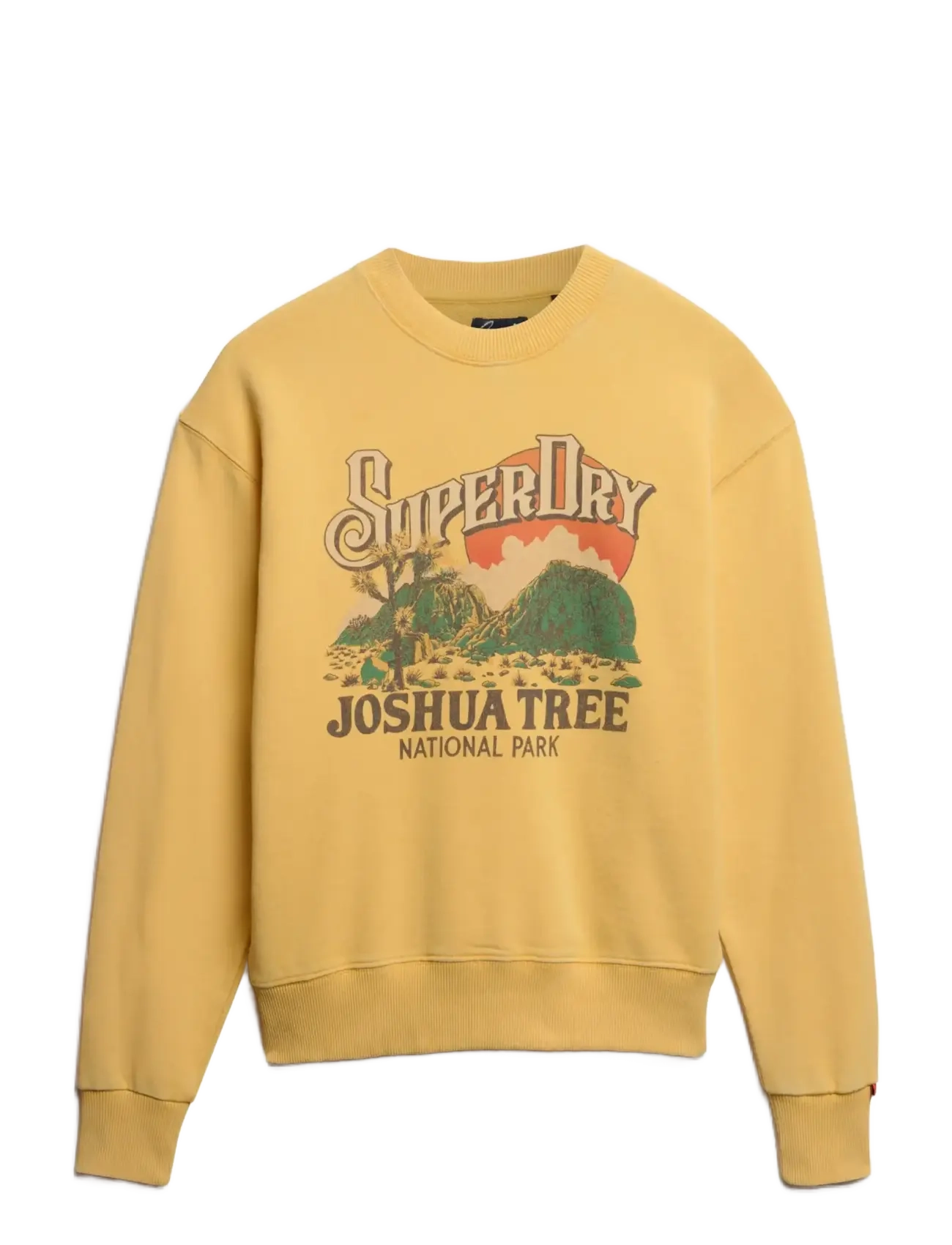 Superdry SOUVENIR GRAPHIC LOOSE CREW - Kläder - FLAX YELLOW / yellow