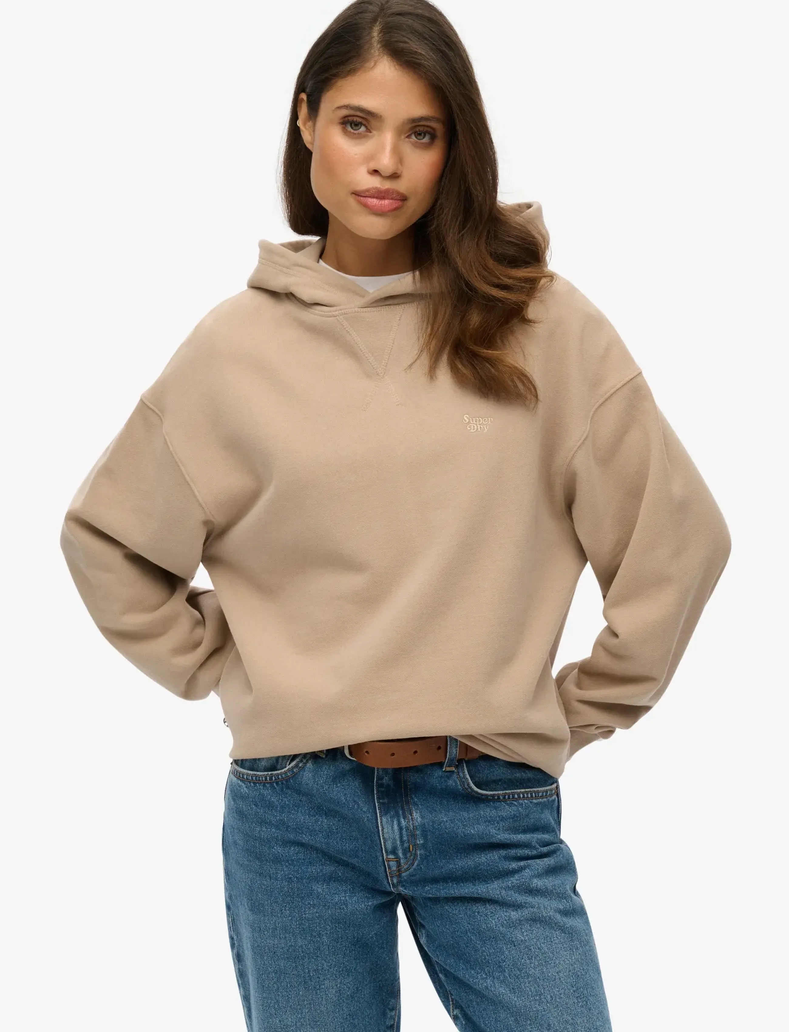 Superdry Studios Hoodie, 44, Sweatshirts & Hoodies, Beige - Frauen