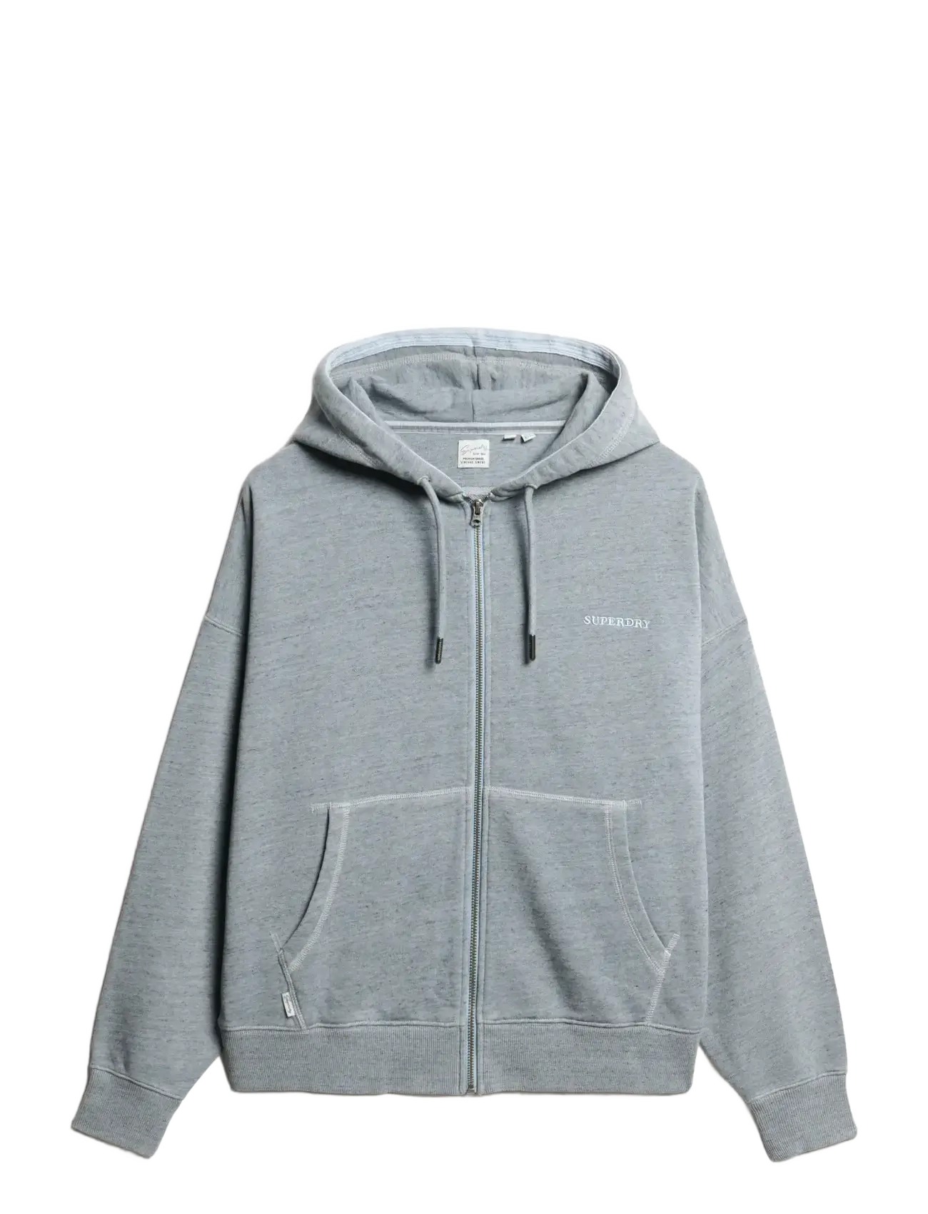 Superdry ESSENTIAL LOGO OVERDYED ZH - Tøj - BLUE FOG / grey