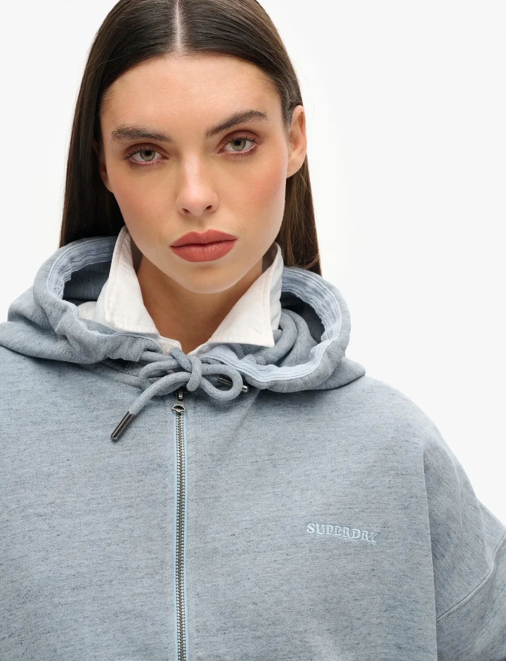 Superdry - ESSENTIAL LOGO OVERDYED ZH - hoodies - blue fog - 3