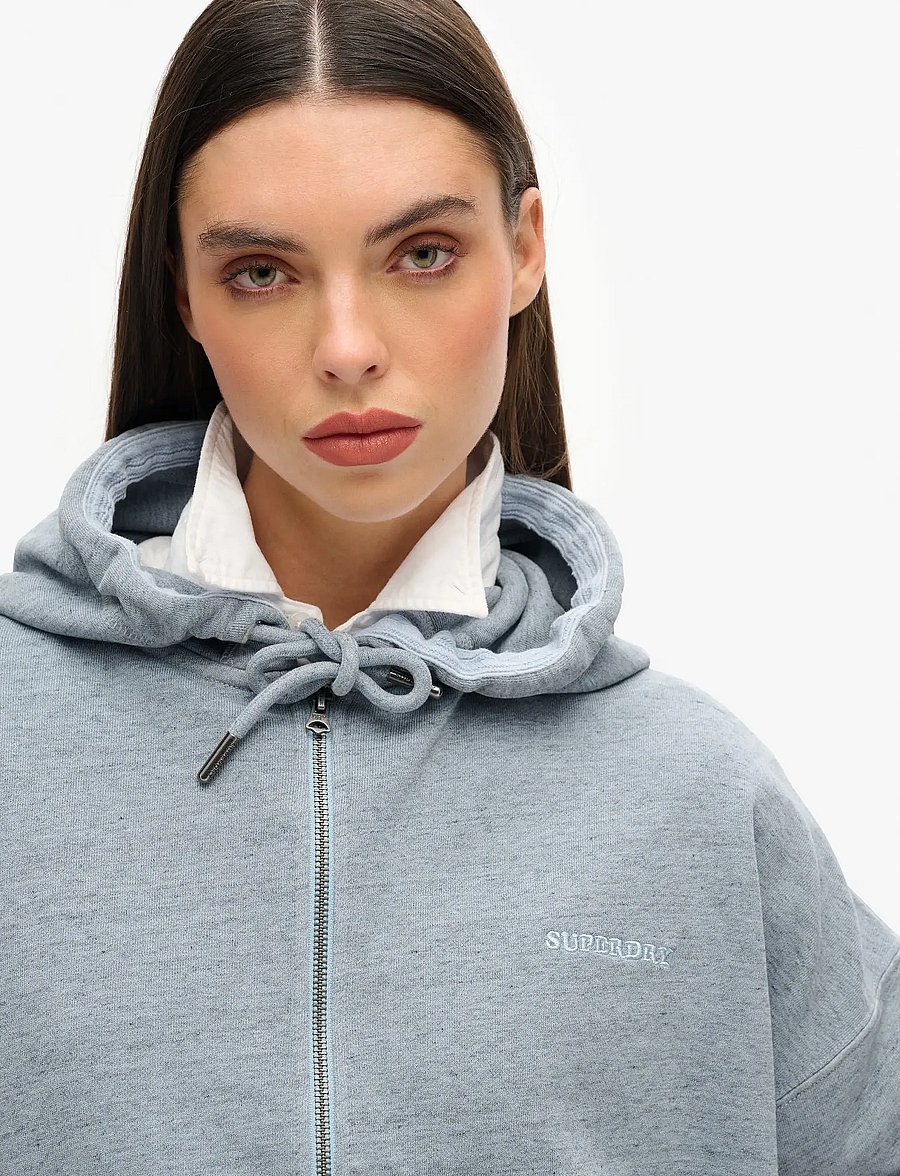 Superdry - ESSENTIAL LOGO OVERDYED ZH - kapuzenpullover - blue fog - 3