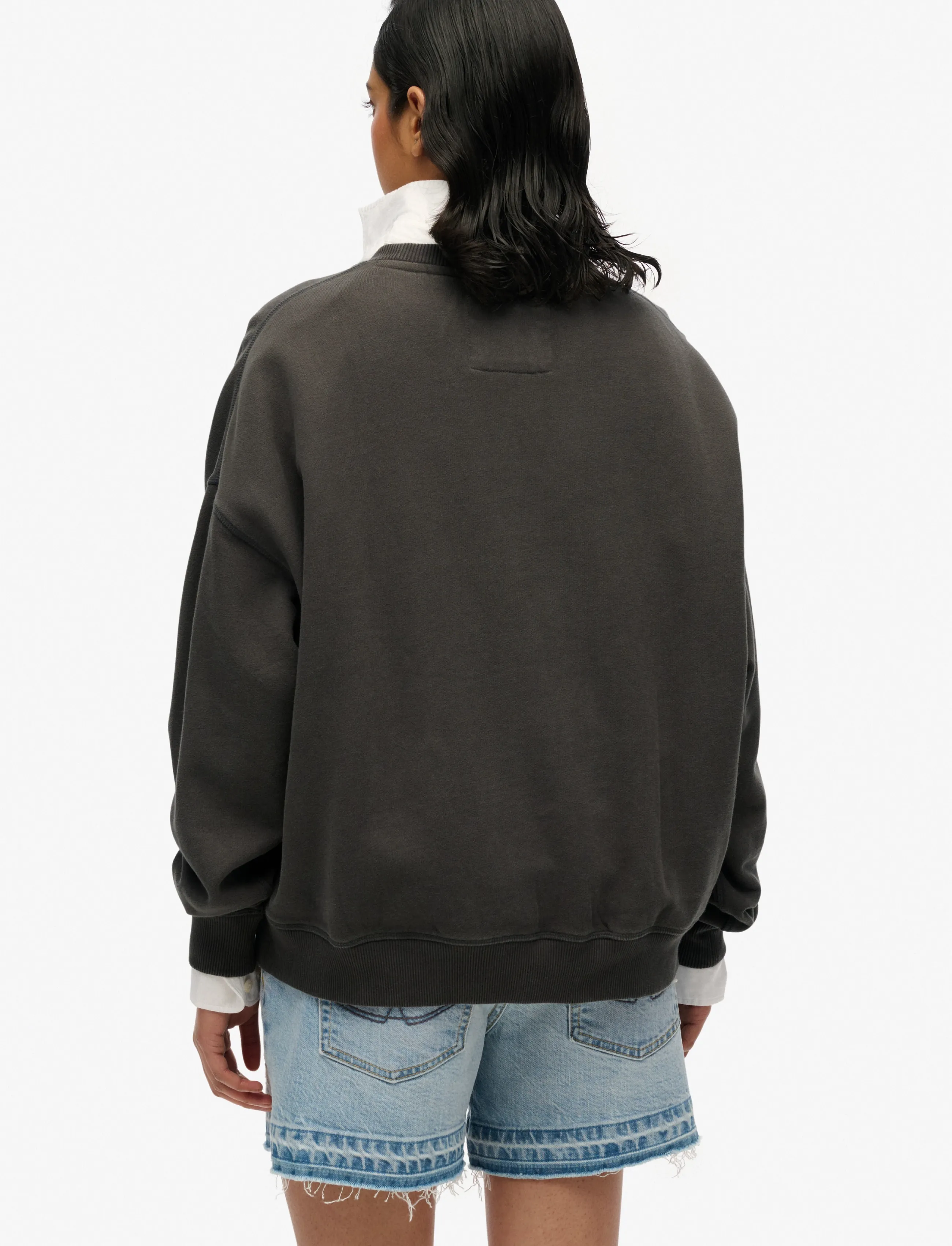 Superdry - ATHLETIC TONAL APPLIQUE CREW - sweatshirts - charcoal - 3