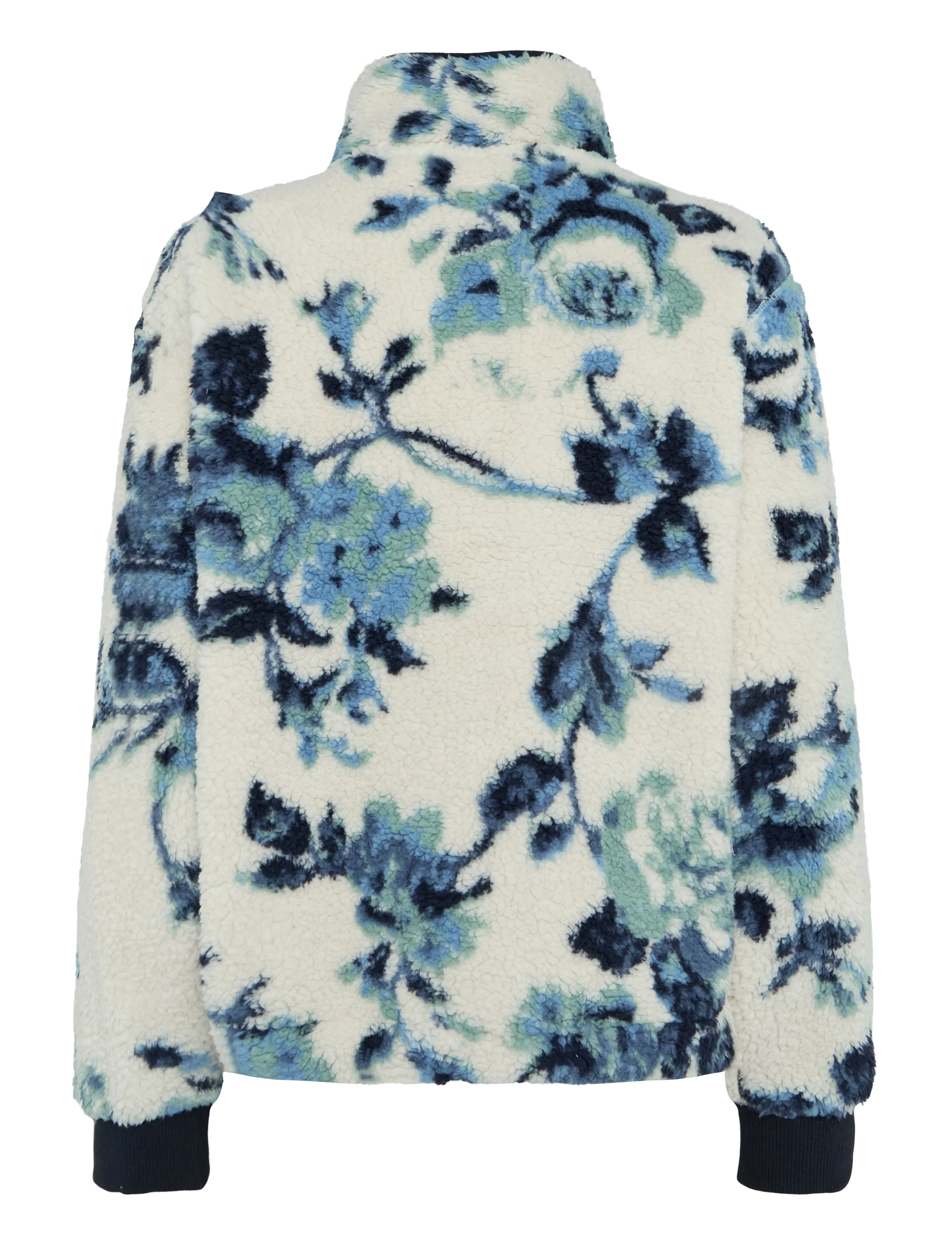 Superdry - SUPER SOFT PRINTED HALF BUTTON - autumn savings - blue peonies aop - 2