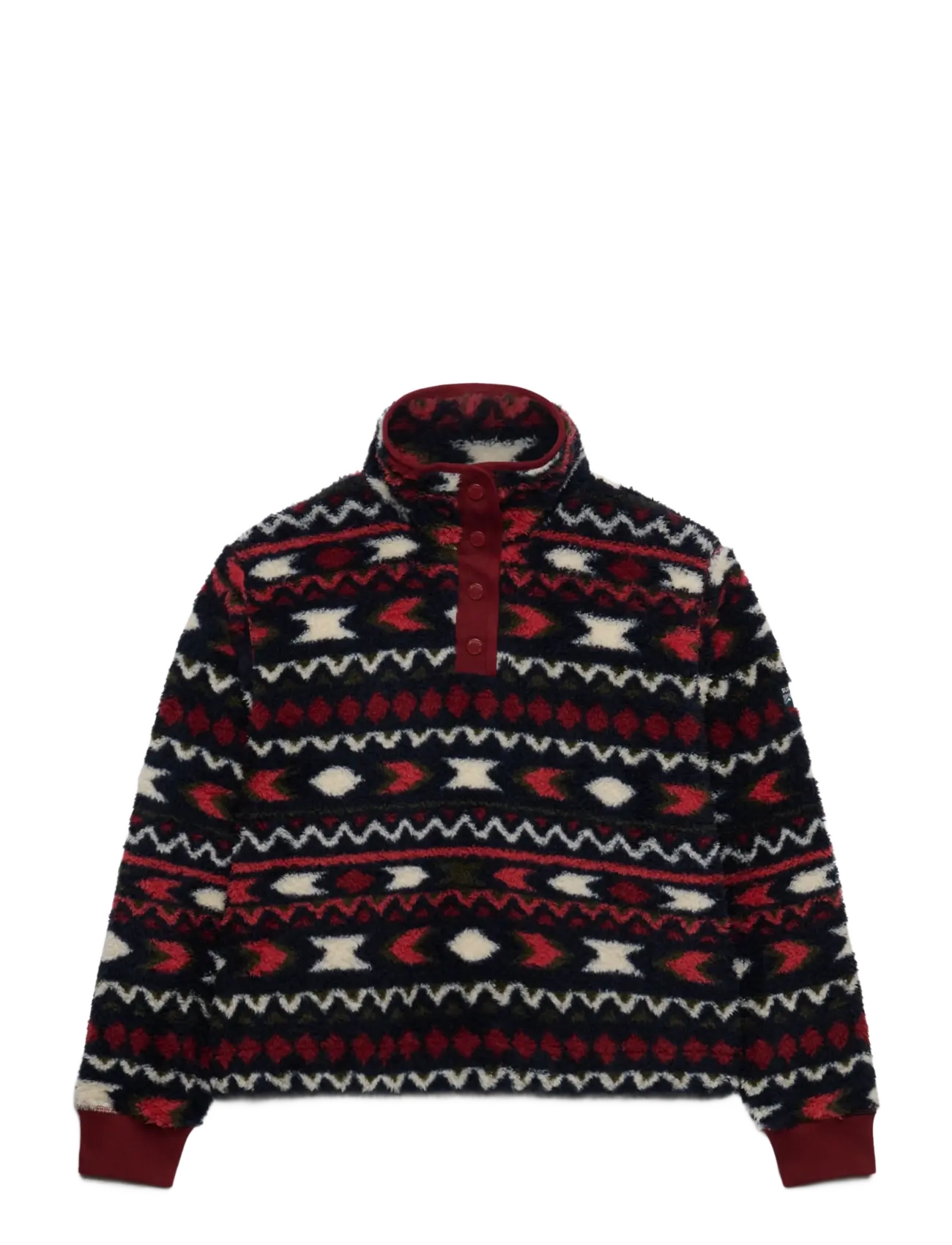 BURGUNDY MINI AZTEC AOP