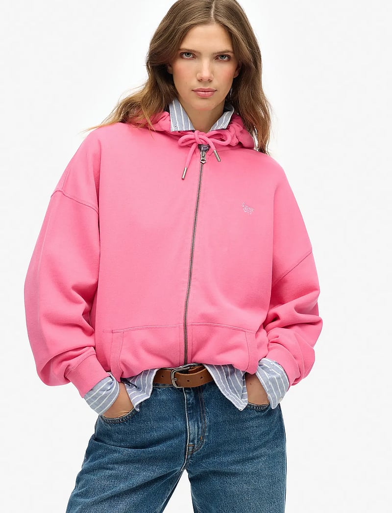 Superdry - STUDIOS ZIP HOODIE - kapuzenpullover - azalea pink - 0