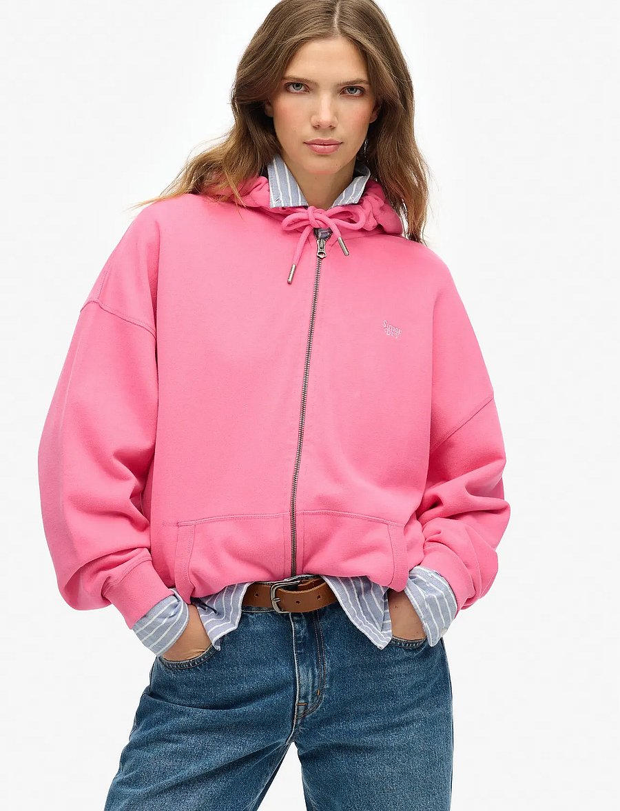 Superdry - STUDIOS ZIP HOODIE - kapuutsiga dressipluusid - azalea pink - 0