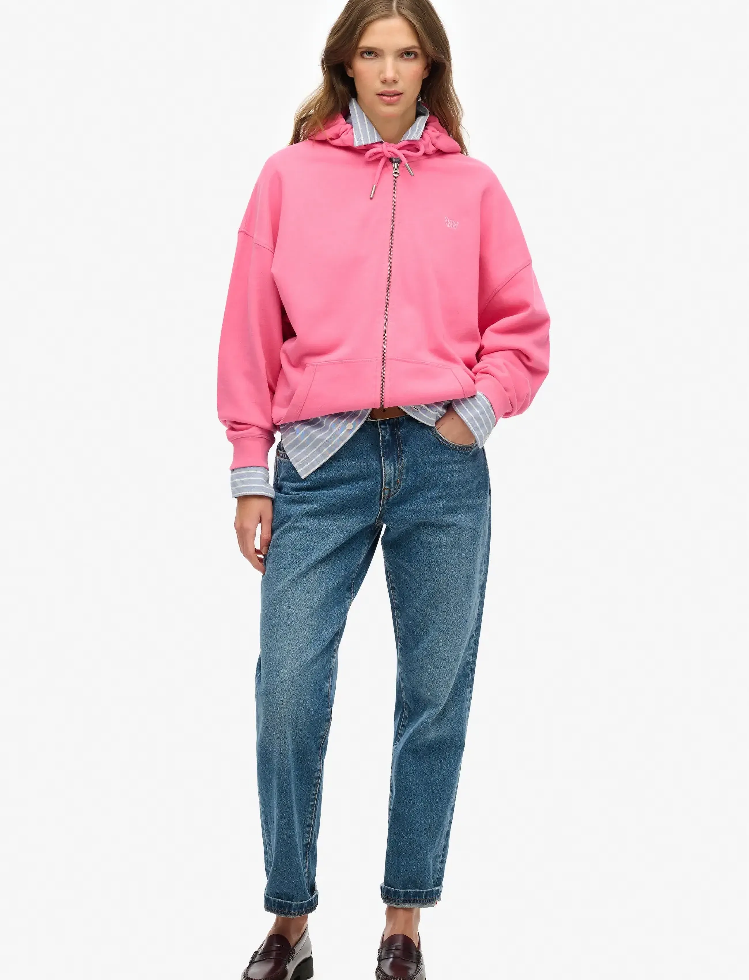 Superdry - STUDIOS ZIP HOODIE - hættetrøjer - azalea pink - 5
